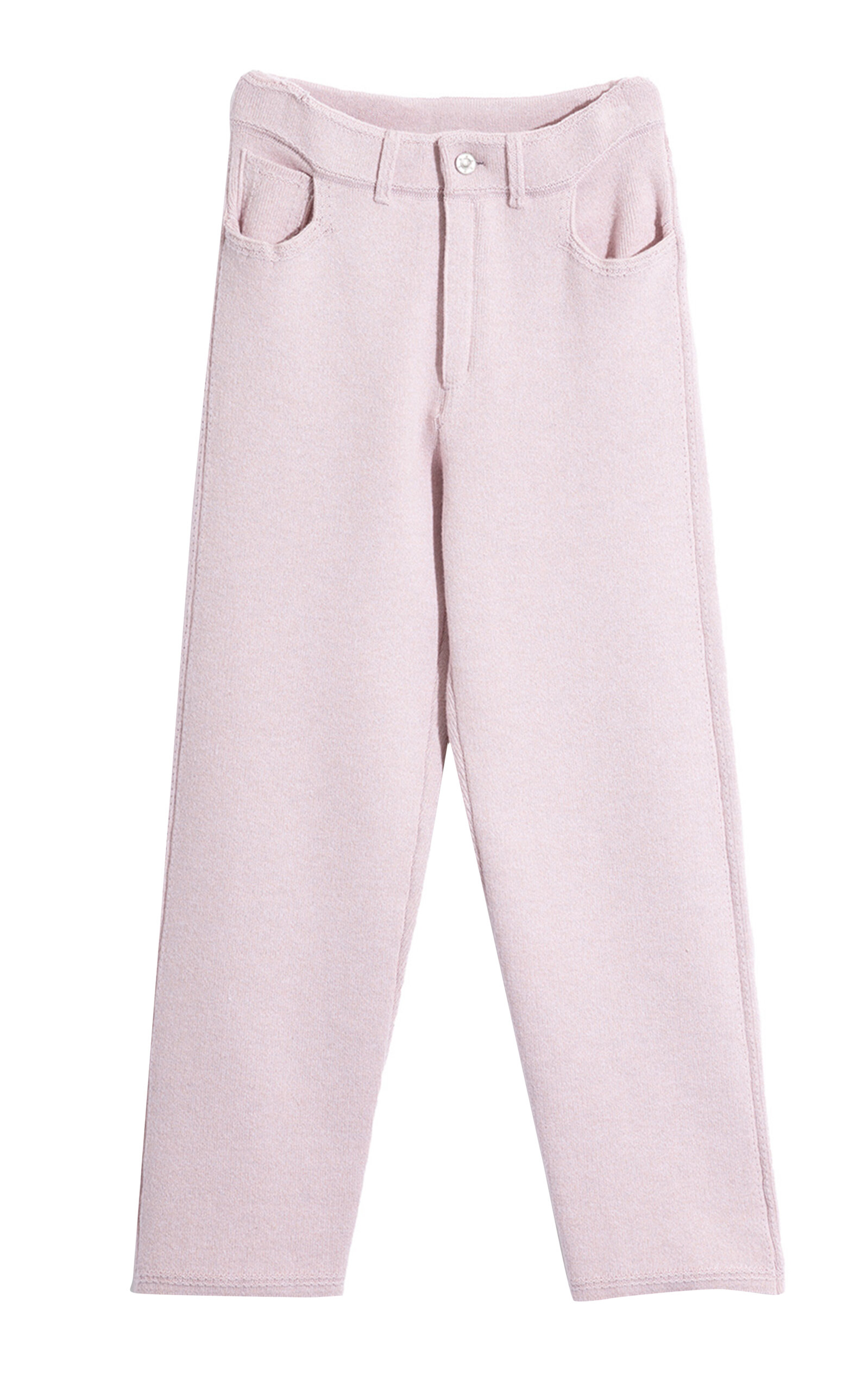 Barrie Cotton-cashmere Wide-leg Jeans In Pink