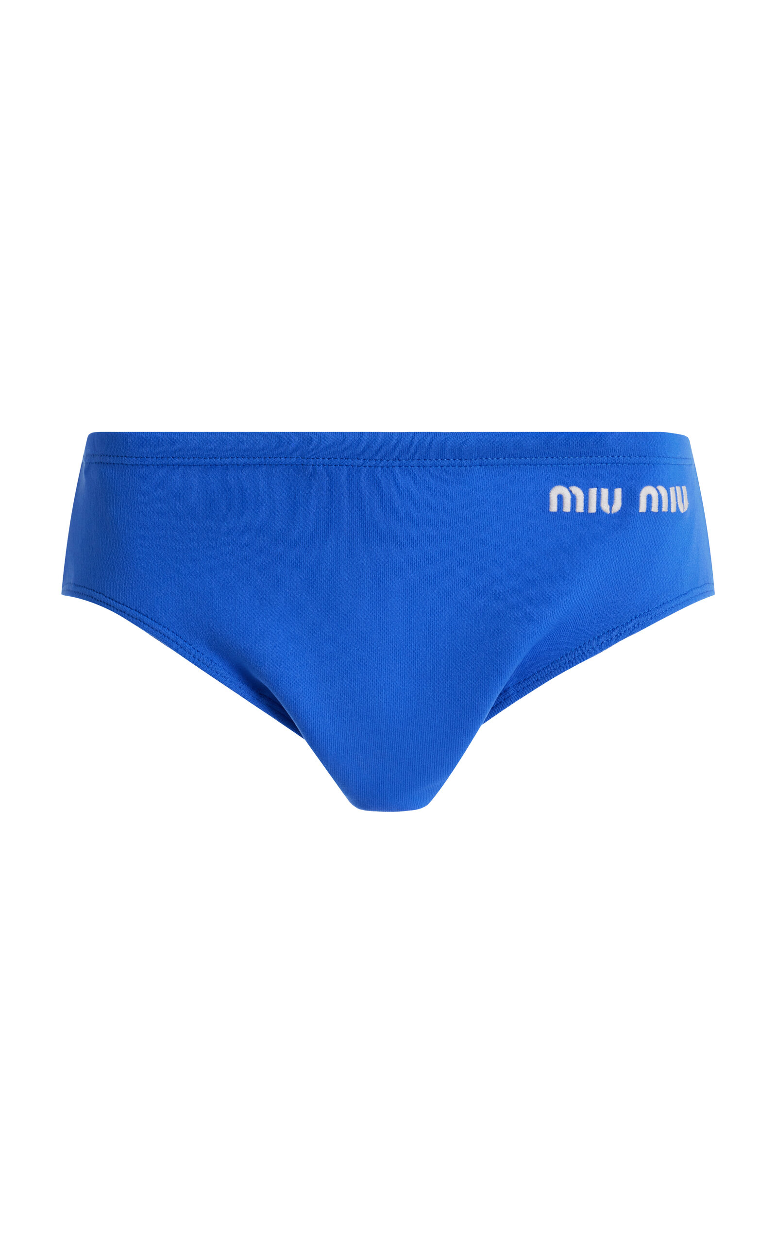 Miu Miu Logo-Knit Nylon Panties - Women's Lingerie