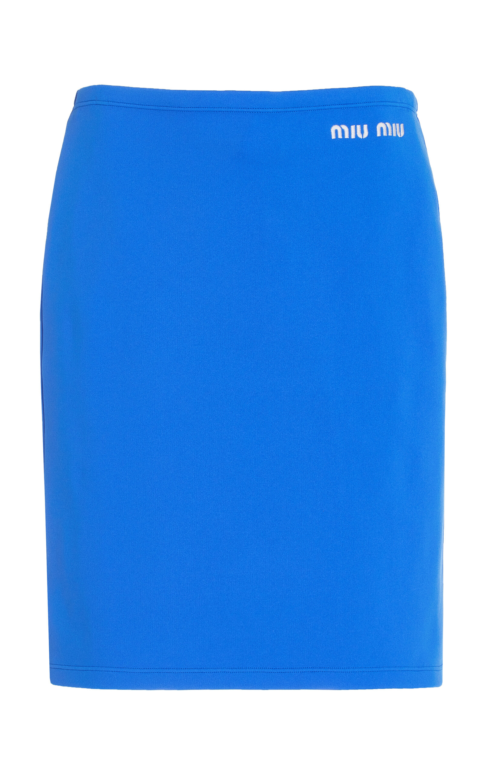 Miu Miu Stretch-Nylon Midi Skirt - Blue