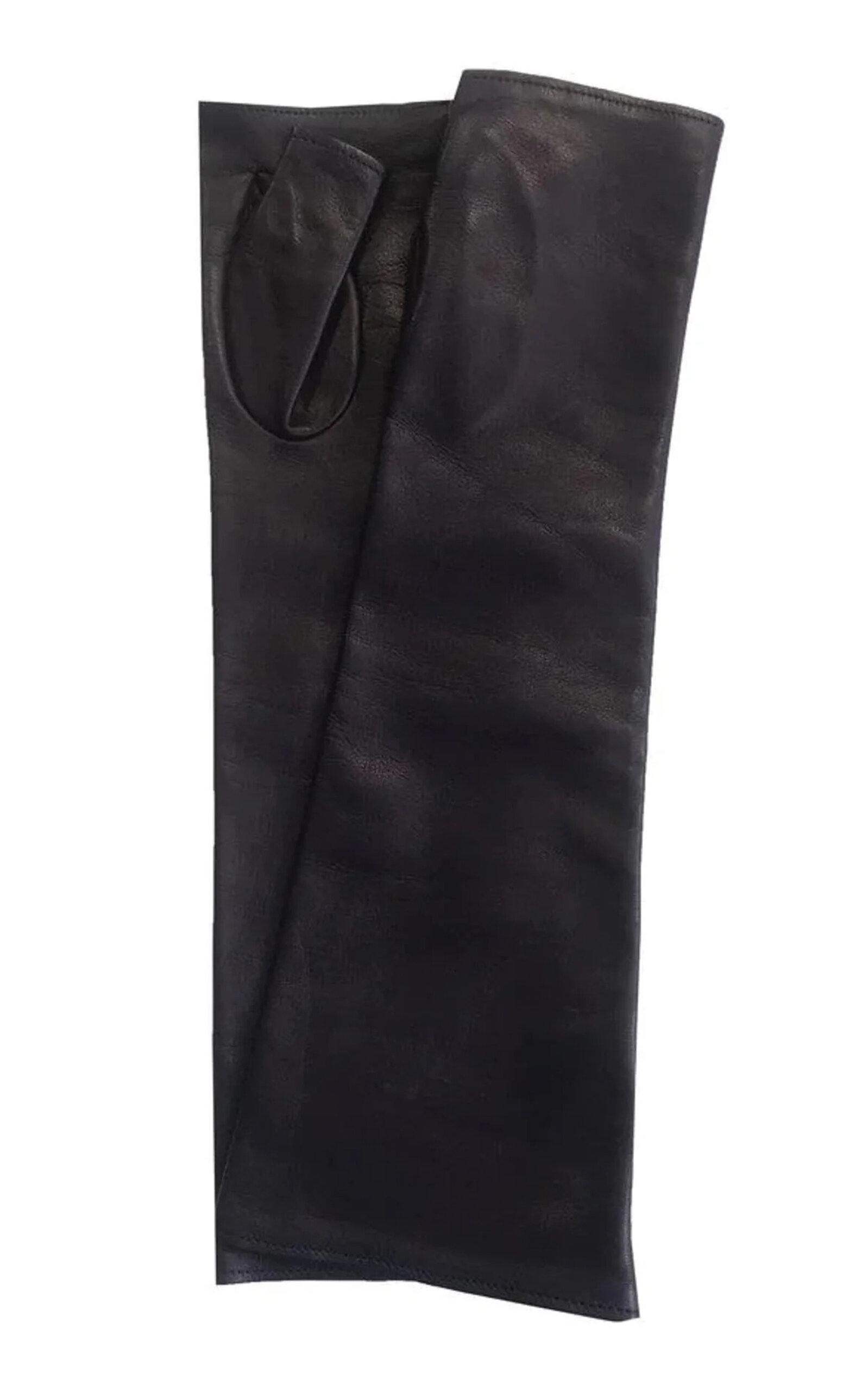 Paula Rowan Fergie Fingerless Leather Gloves In Black