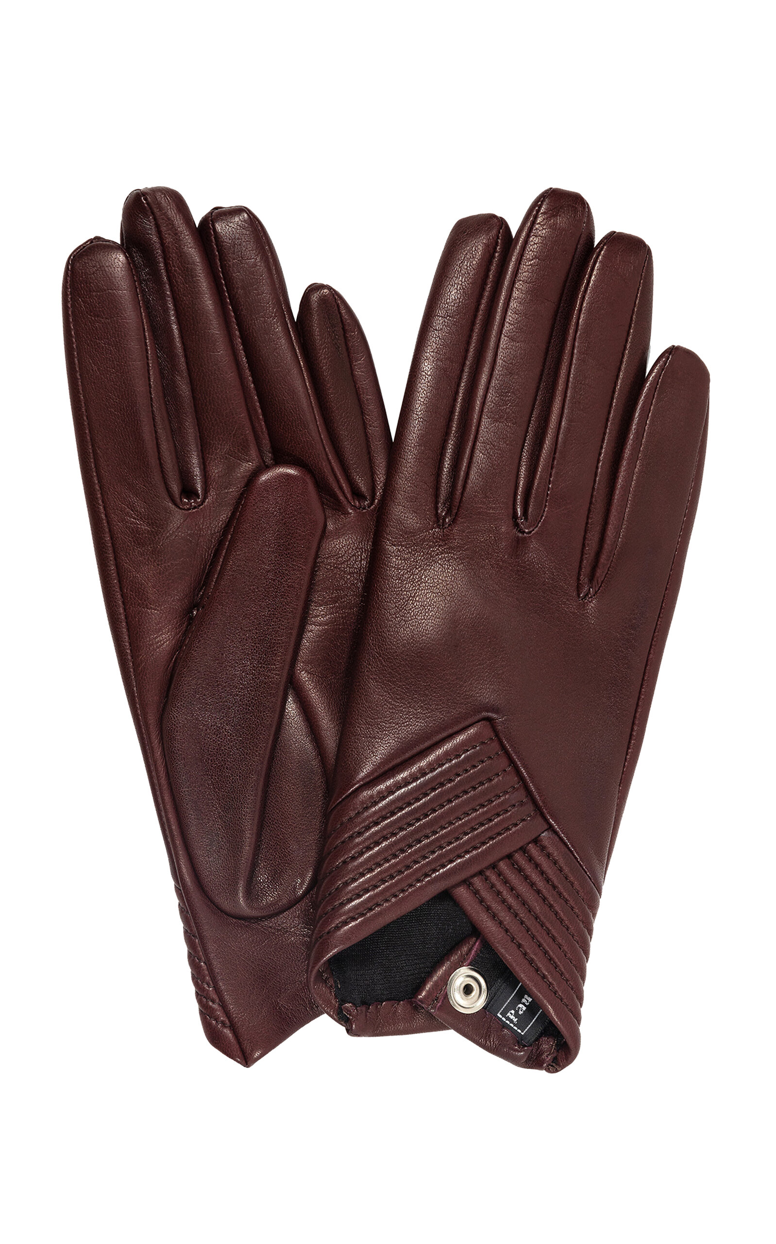 Paula Rowan Caroline Leather Gloves In Burgundy