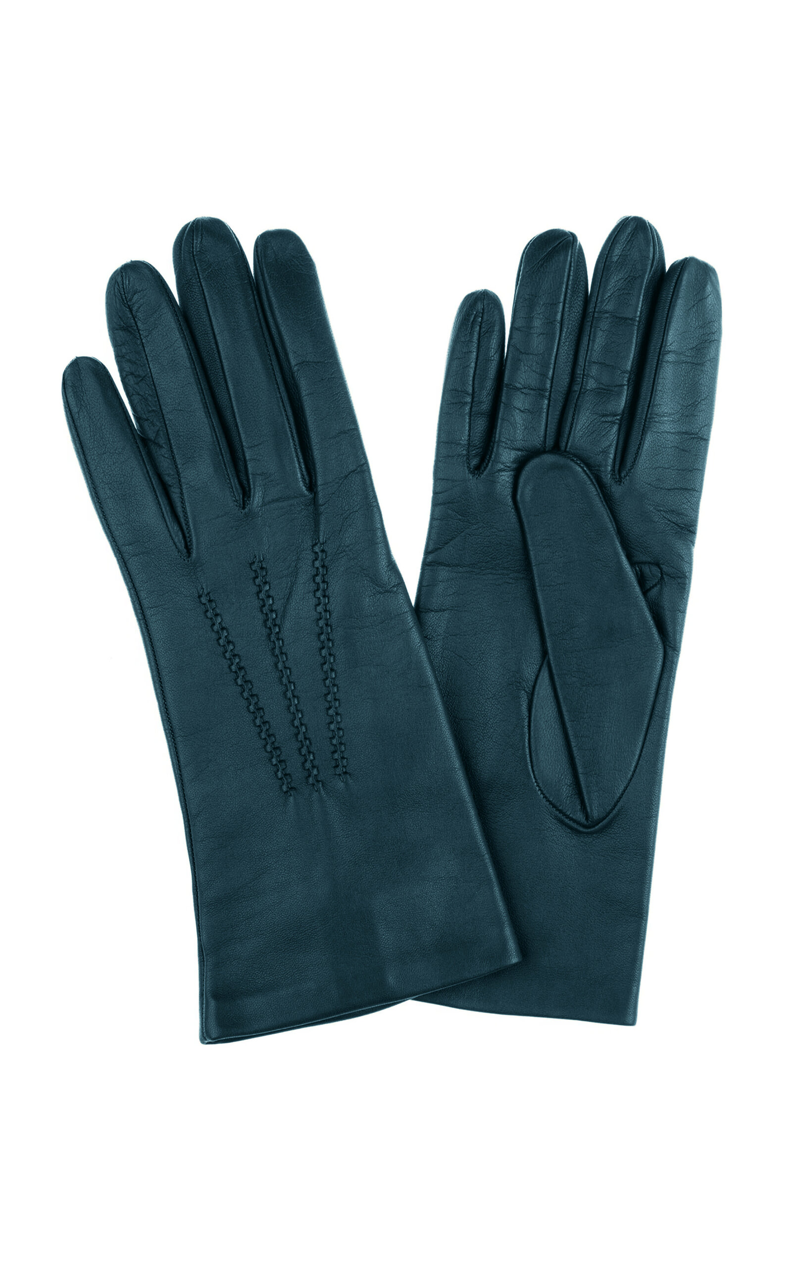 Paula Rowan Aida Leather Gloves In Turquoise