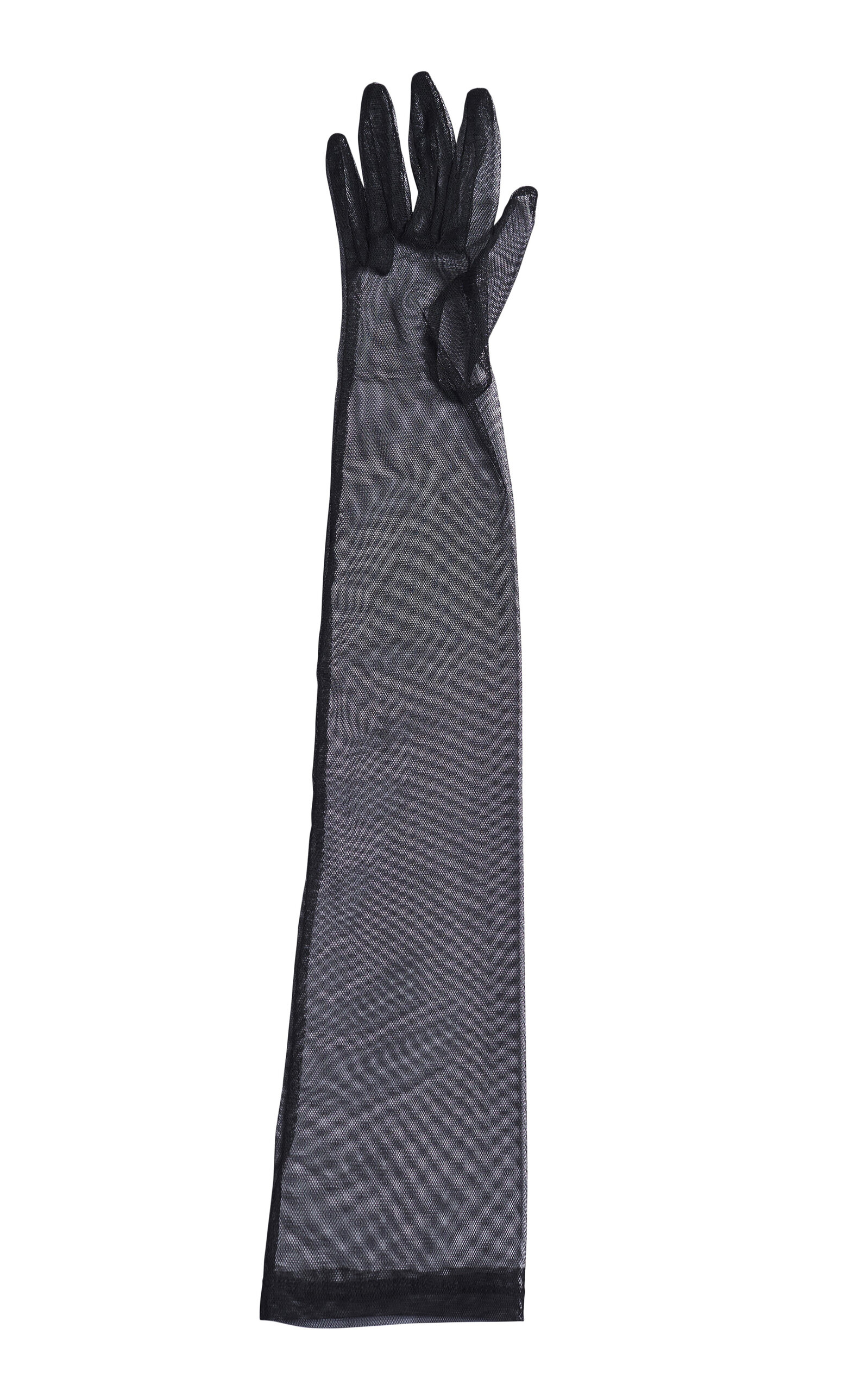 Paula Rowan Montserrat Tulle Opera Gloves In Black