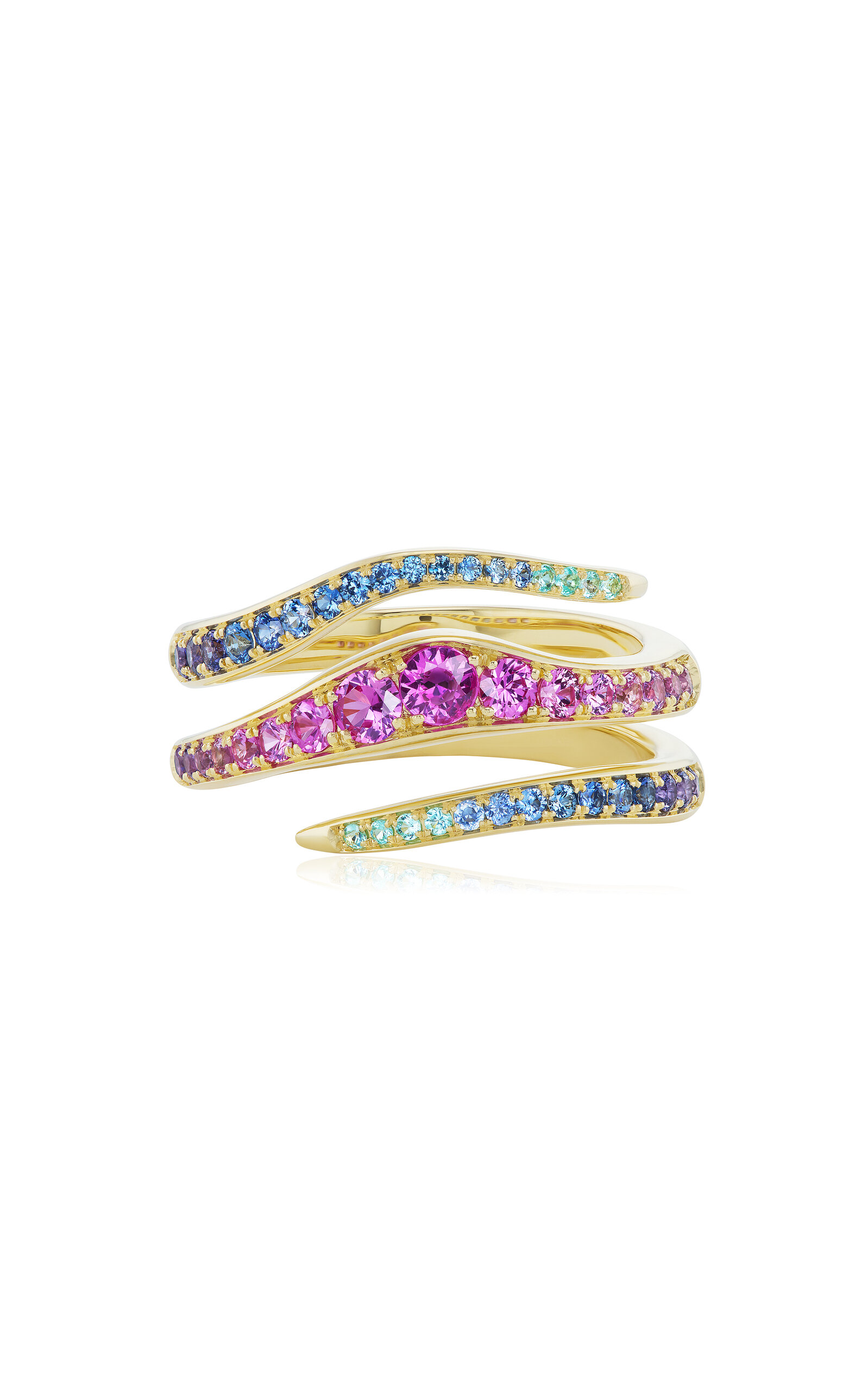 Emily P. Wheeler 18k Yellow Gold Sapphire; Apatite Ring In Multi