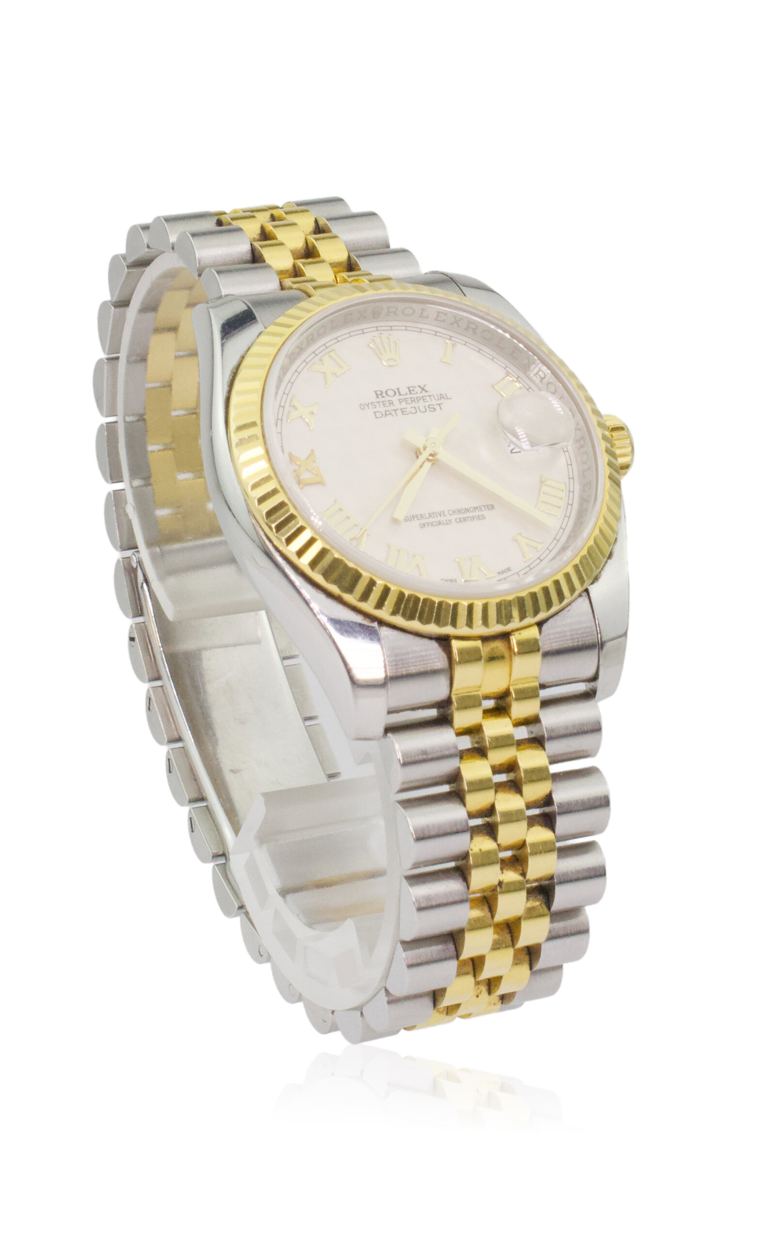 Private Label London Rolex Datejust Stainless Steel; 18k Yellow Gold Watch