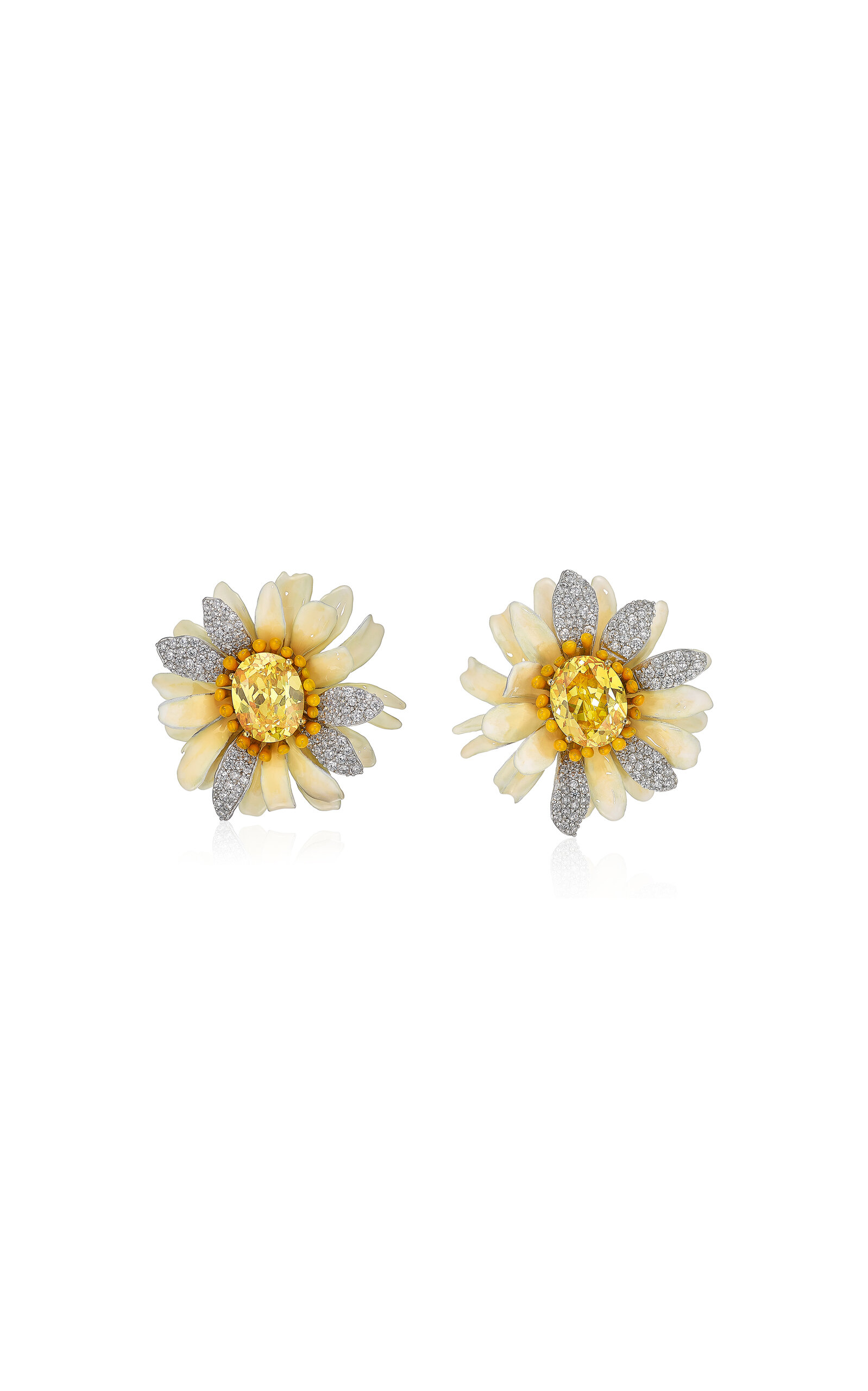 Anabela Chan 18k Yellow Gold Vermeil Sunflower Bloom Earrings