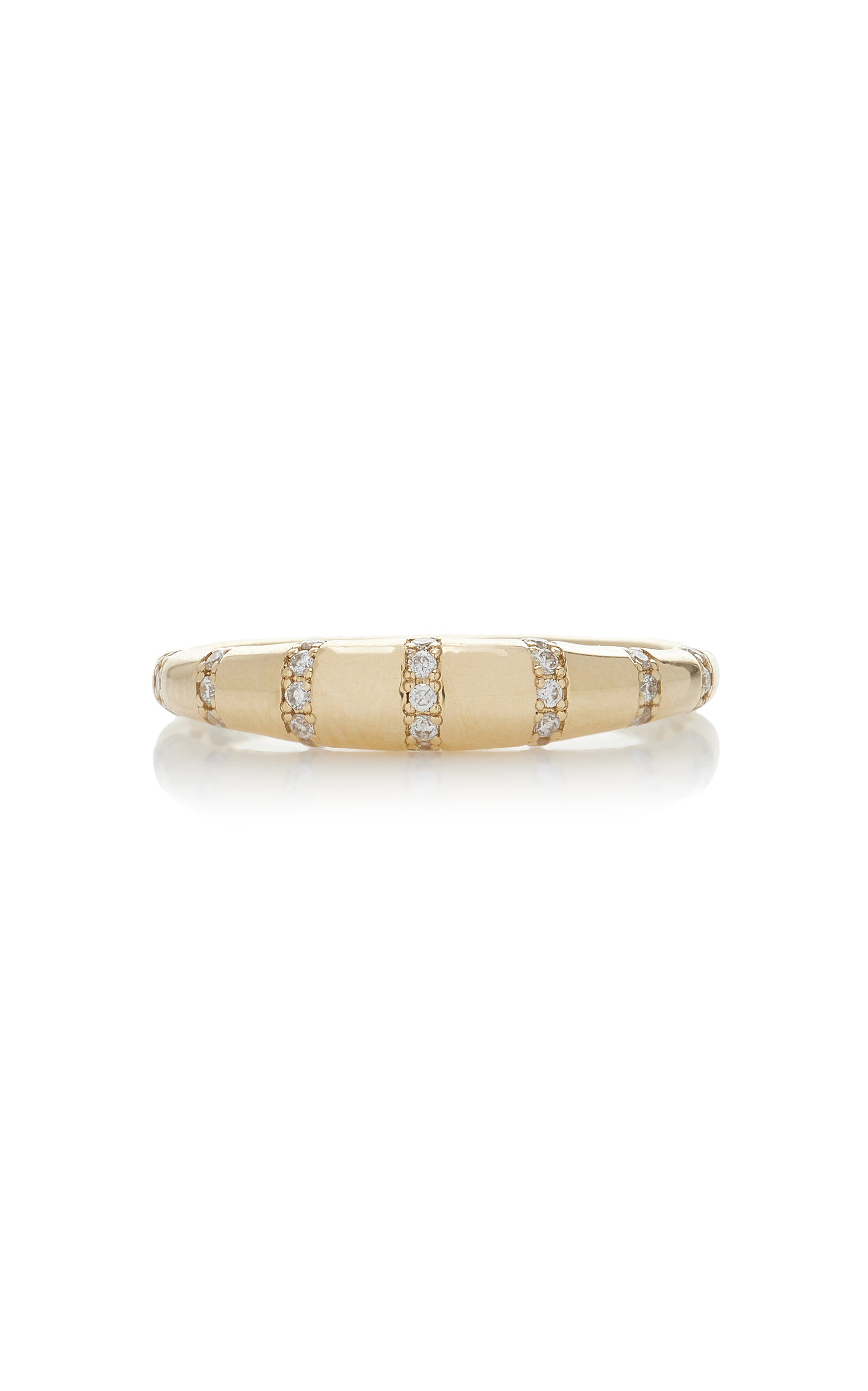 White/Space 14K Yellow Gold Diamond Ring