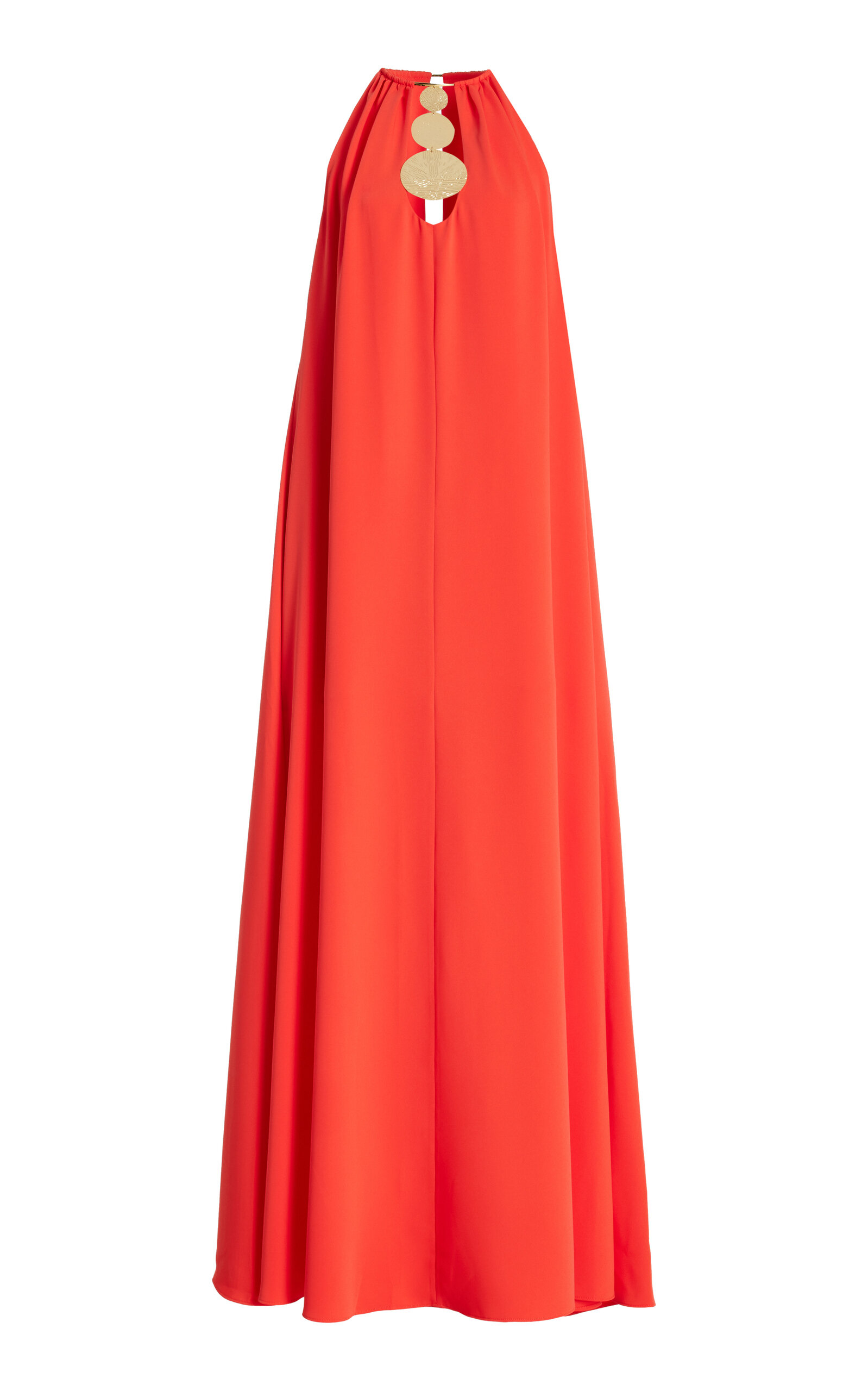 Alexis Celestino Hardware-detailed Maxi Dress In Red