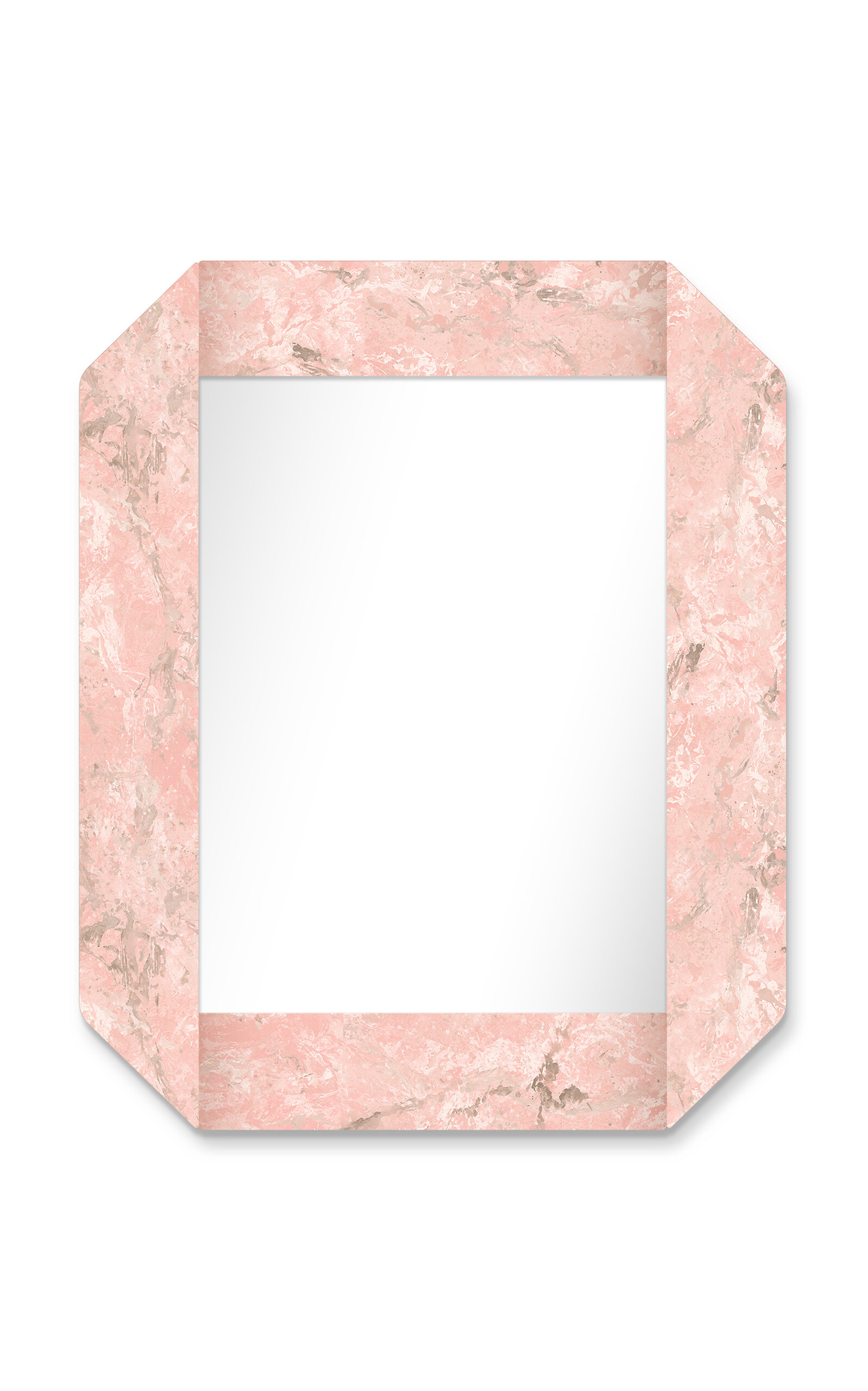 Shop Fleur Bevel Mirror In Pink