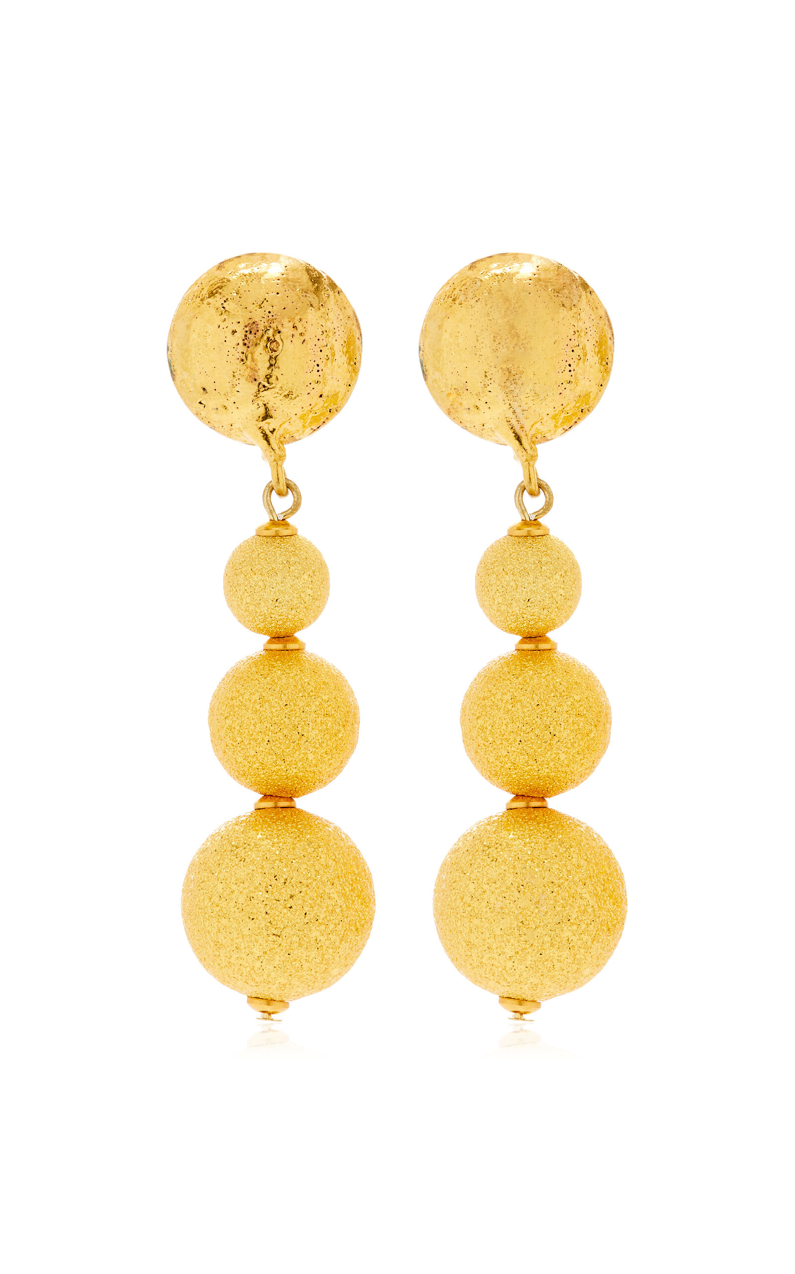 Sand Bubble 22K Gold-Plated Earrings