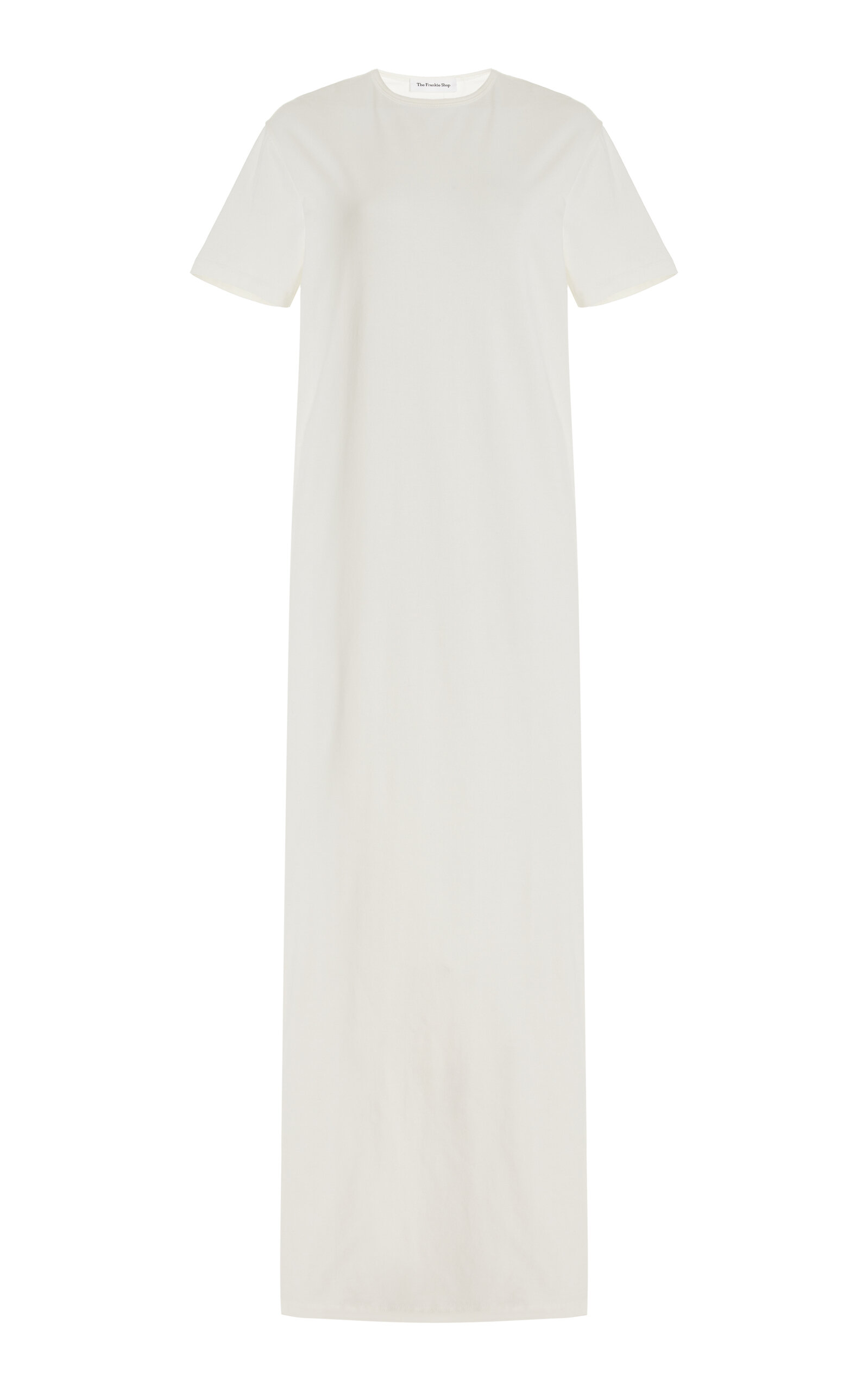 The Frankie Shop Maya Stretch-cotton Maxi T-shirt Dress In White