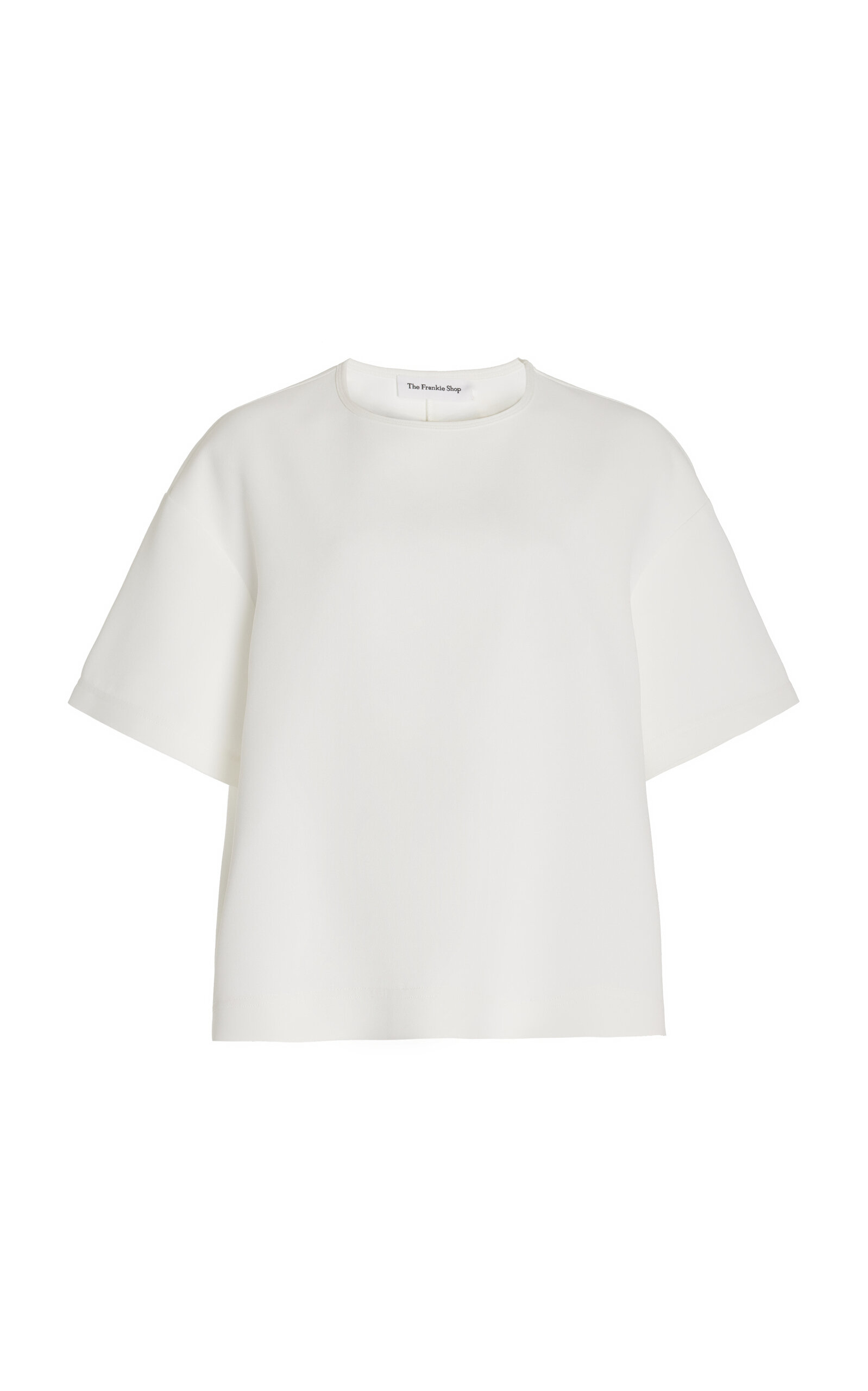 The Frankie Shop Sierra Woven T-shirt In White