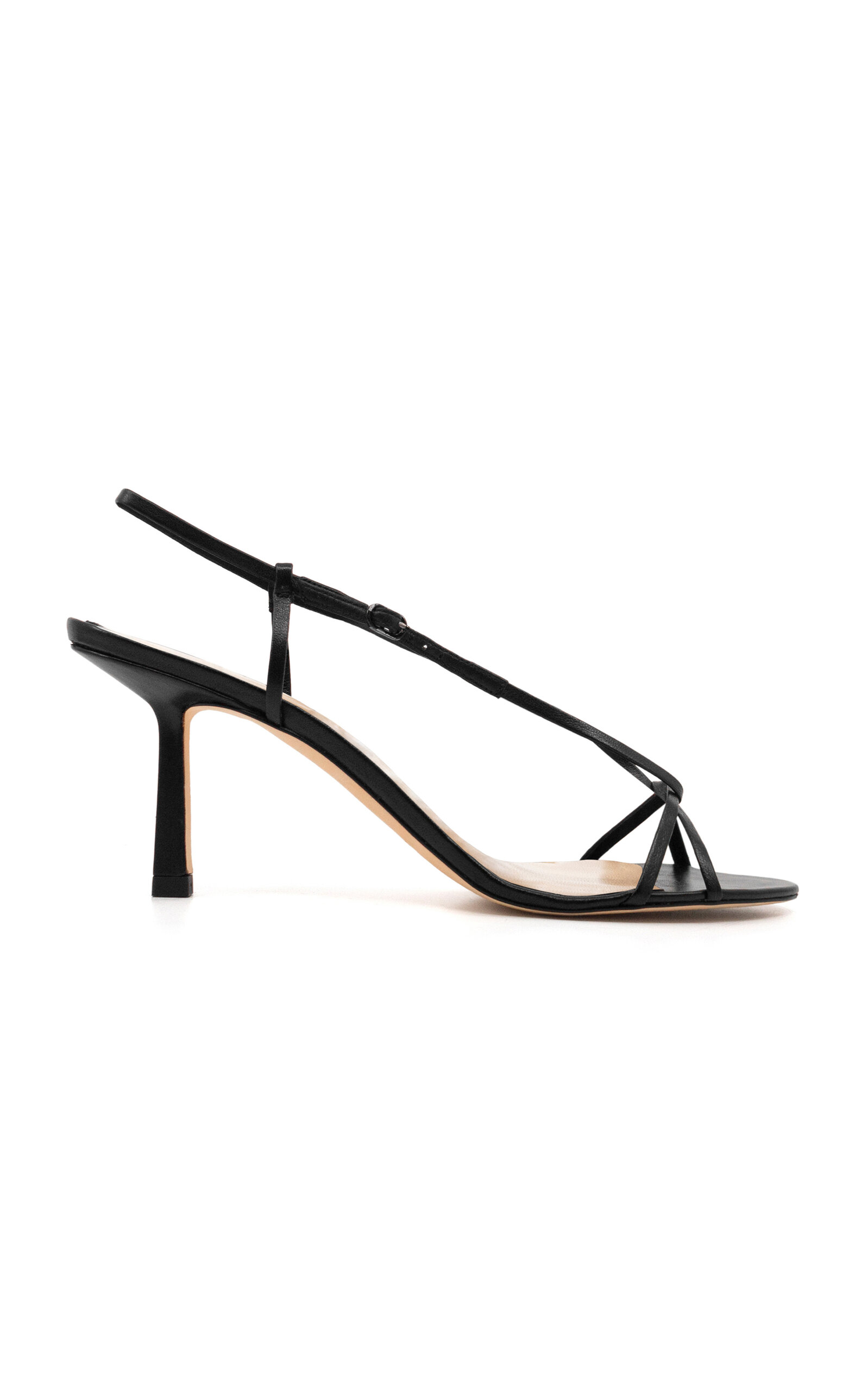 Studio Amelia Entwined Leather Sandals In Black