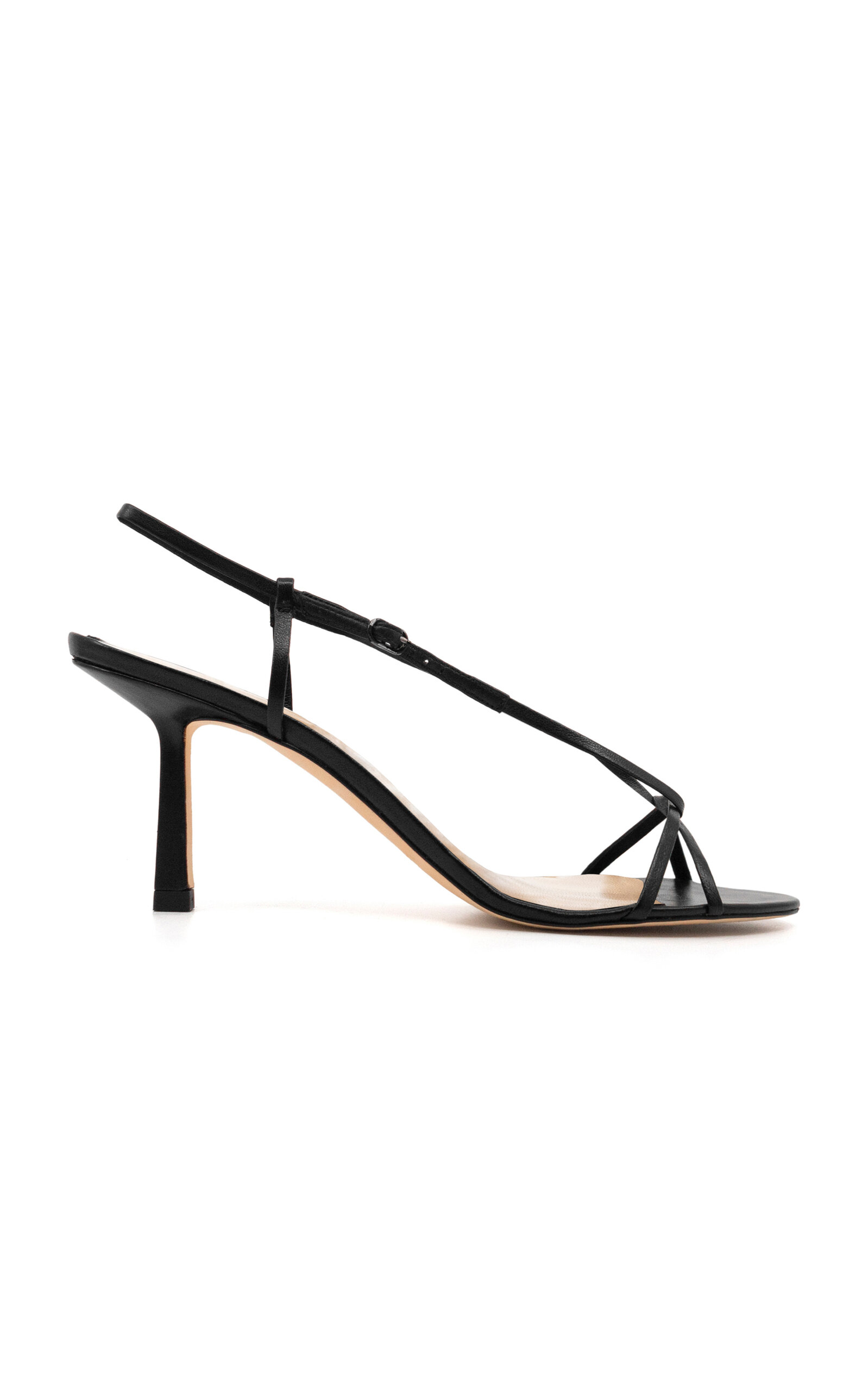Shop Studio Amelia Entwined Leather Sandals In Black