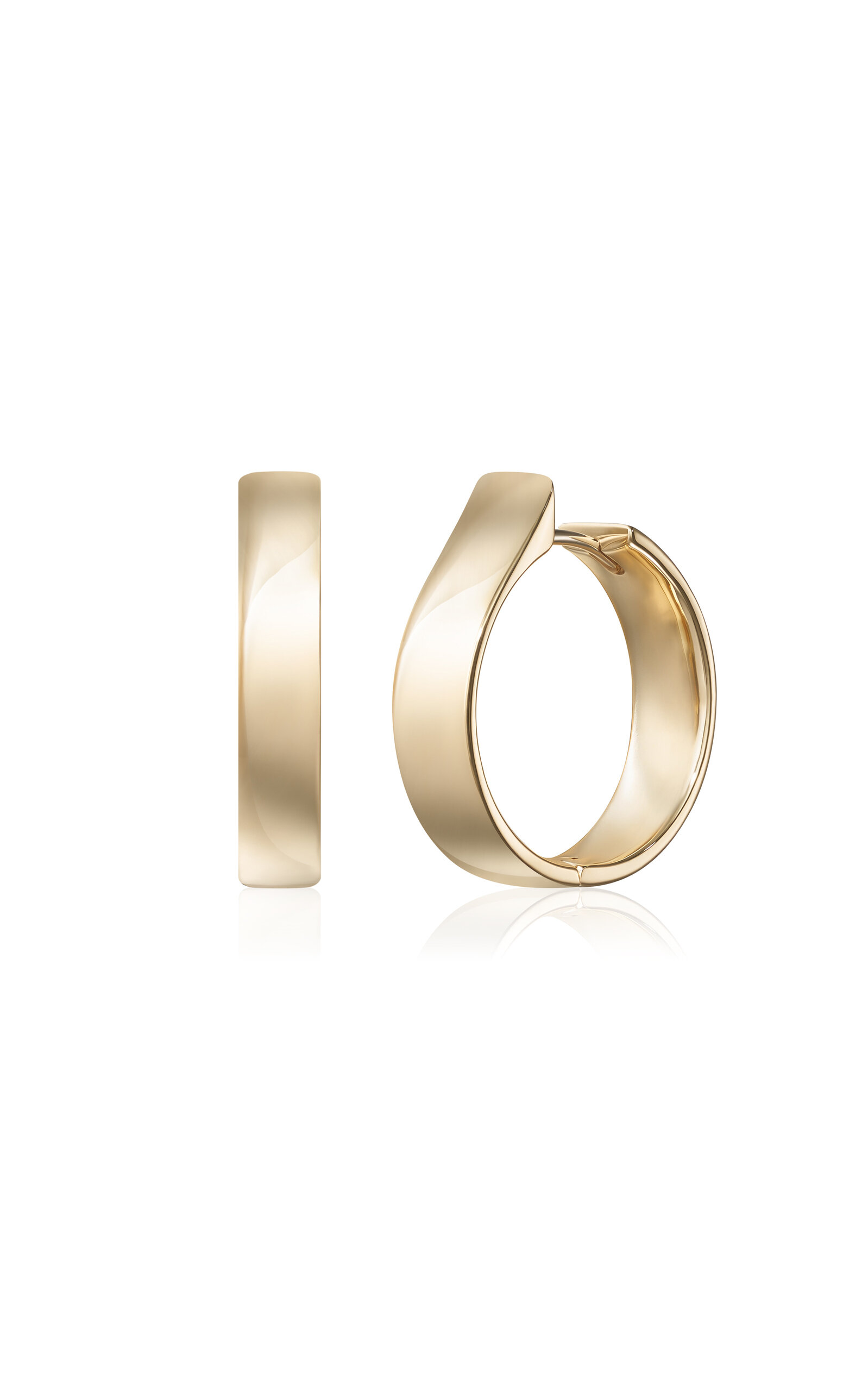 Melissa Kaye 18k Yellow Gold Large Honey Hoop Earrings In Gold