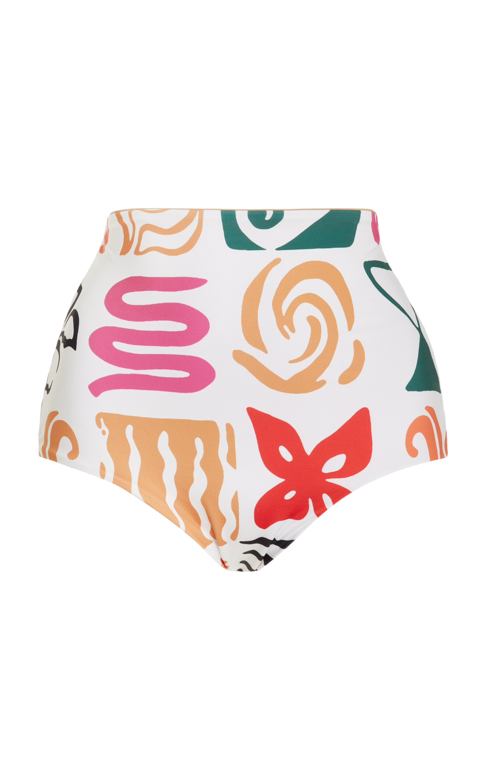 Shop Cala De La Cruz Exclusive Nela High-waisted Bikini Bottom In Multi