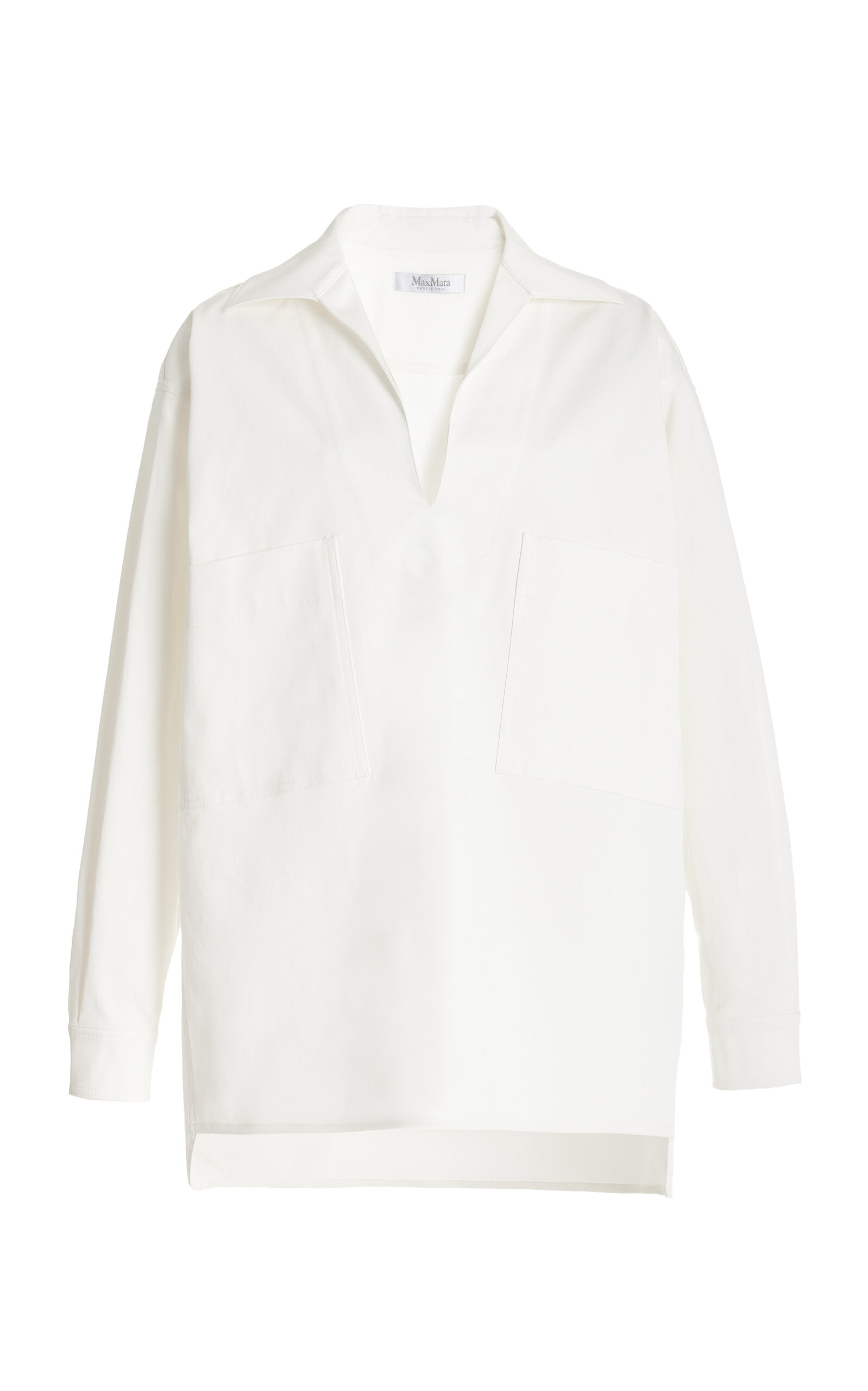Shop Max Mara Matassa Cotton Tunic Top In White