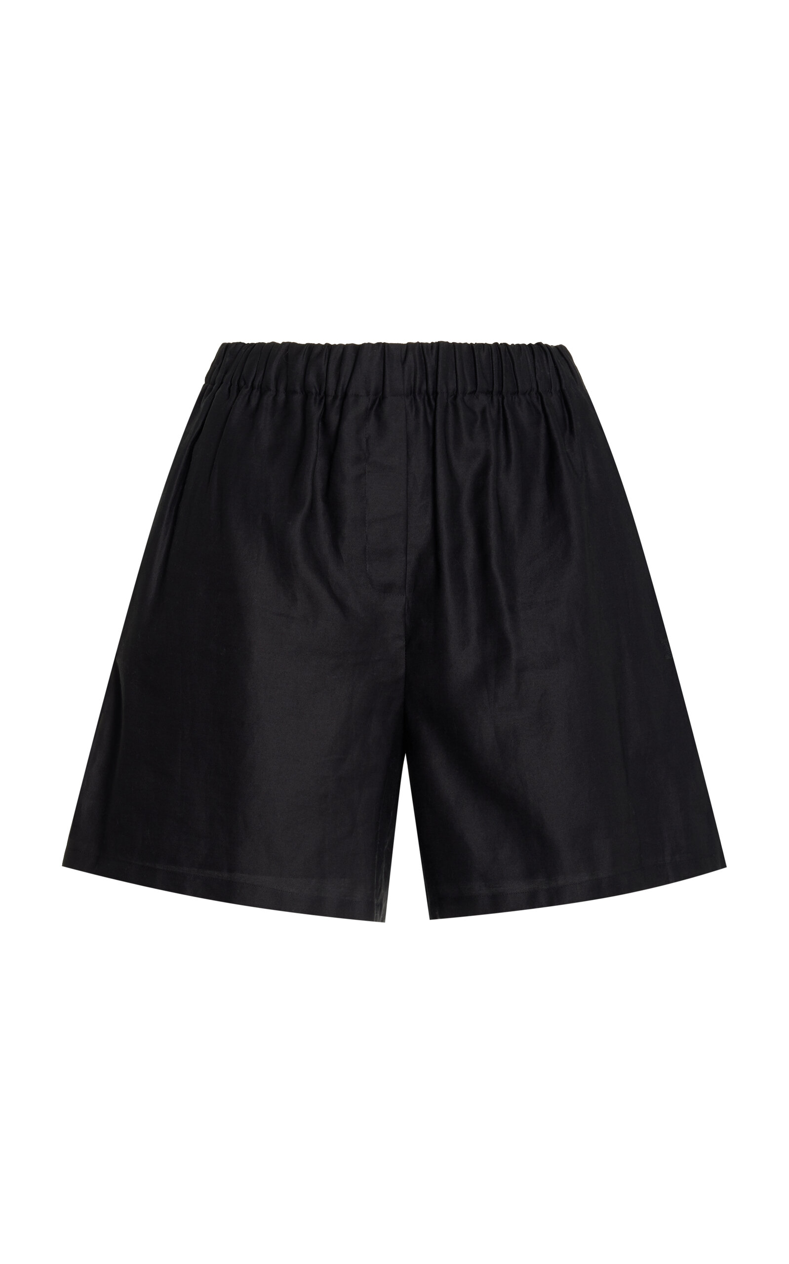 Shop Max Mara Piadena Cotton Shorts In Black