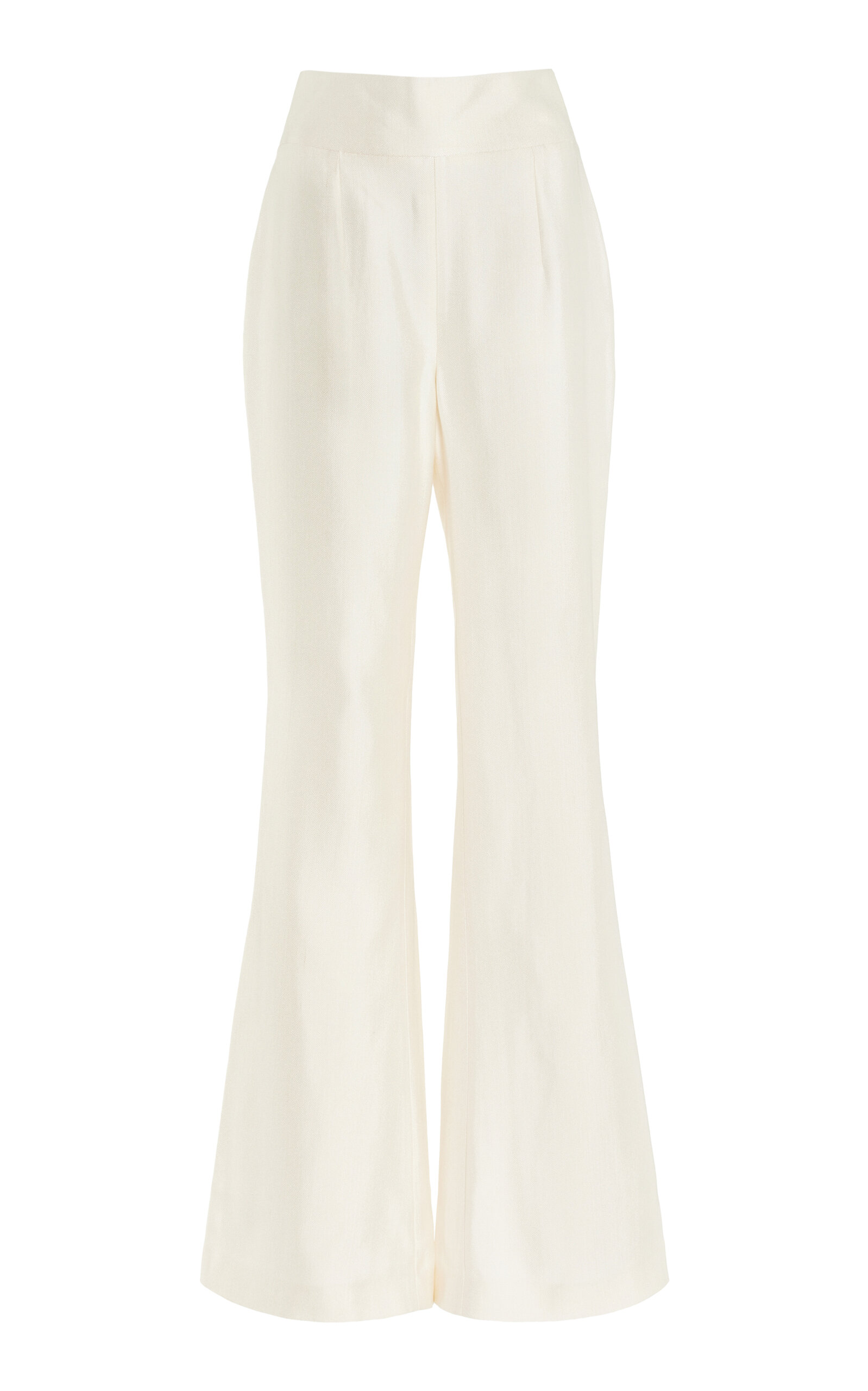 Sorrento Tailored Silk Taffeta Flared Pants