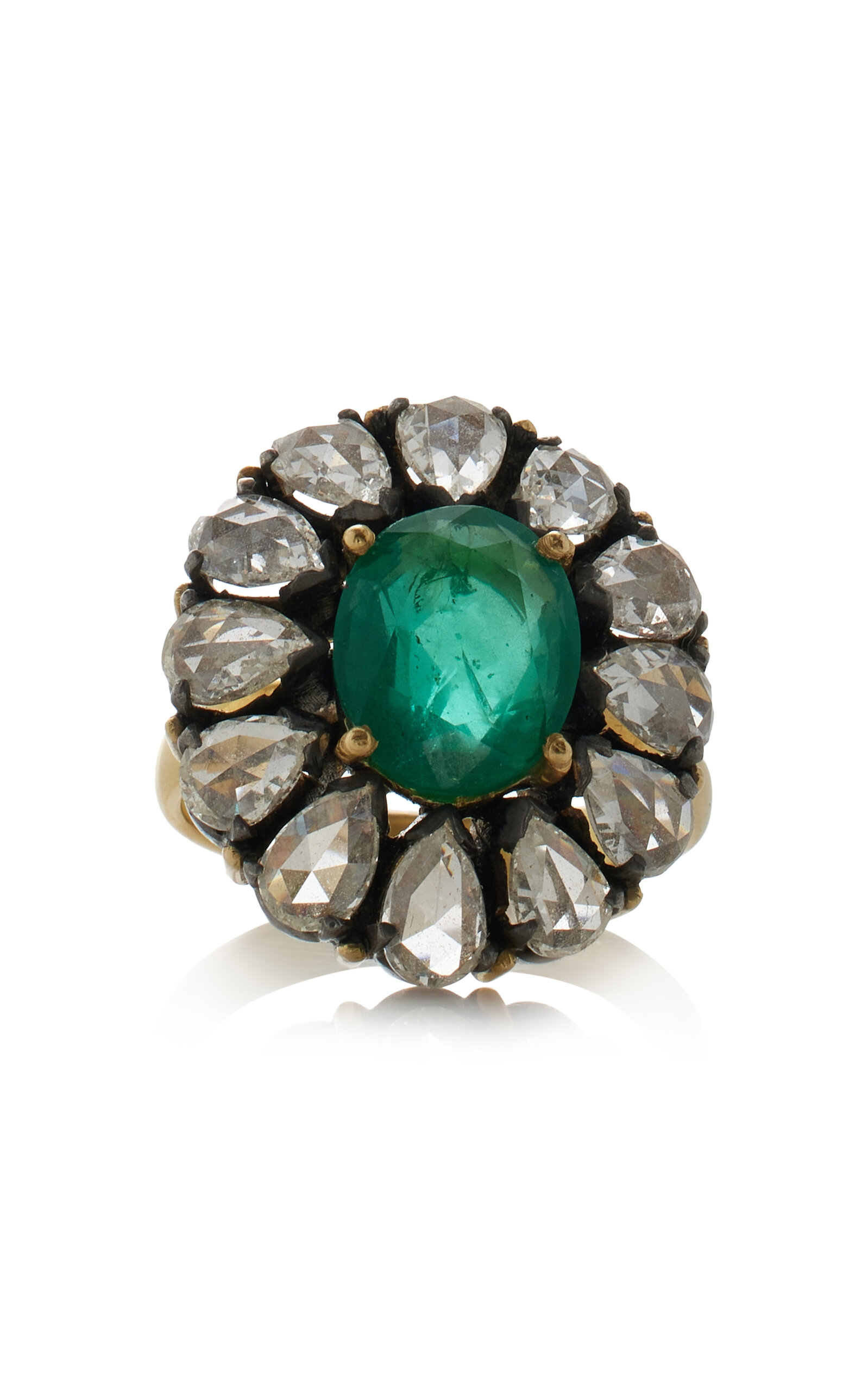 One-of-a-Kind Rajasthan Emerald; Diamond Ring
