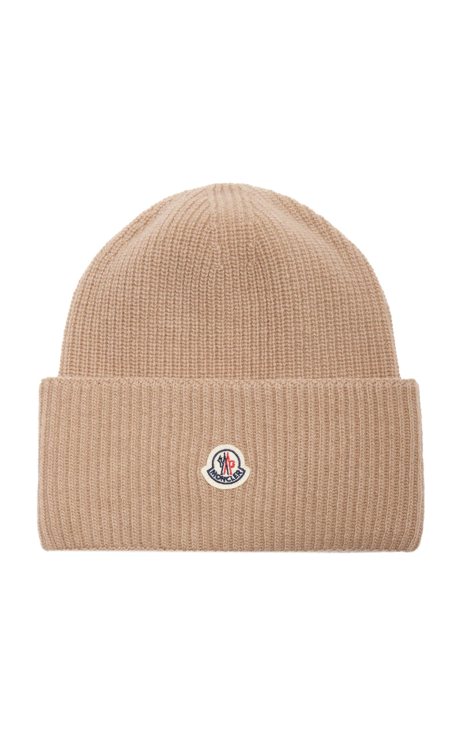Moncler Tricot Virgin Wool Beanie In Brown