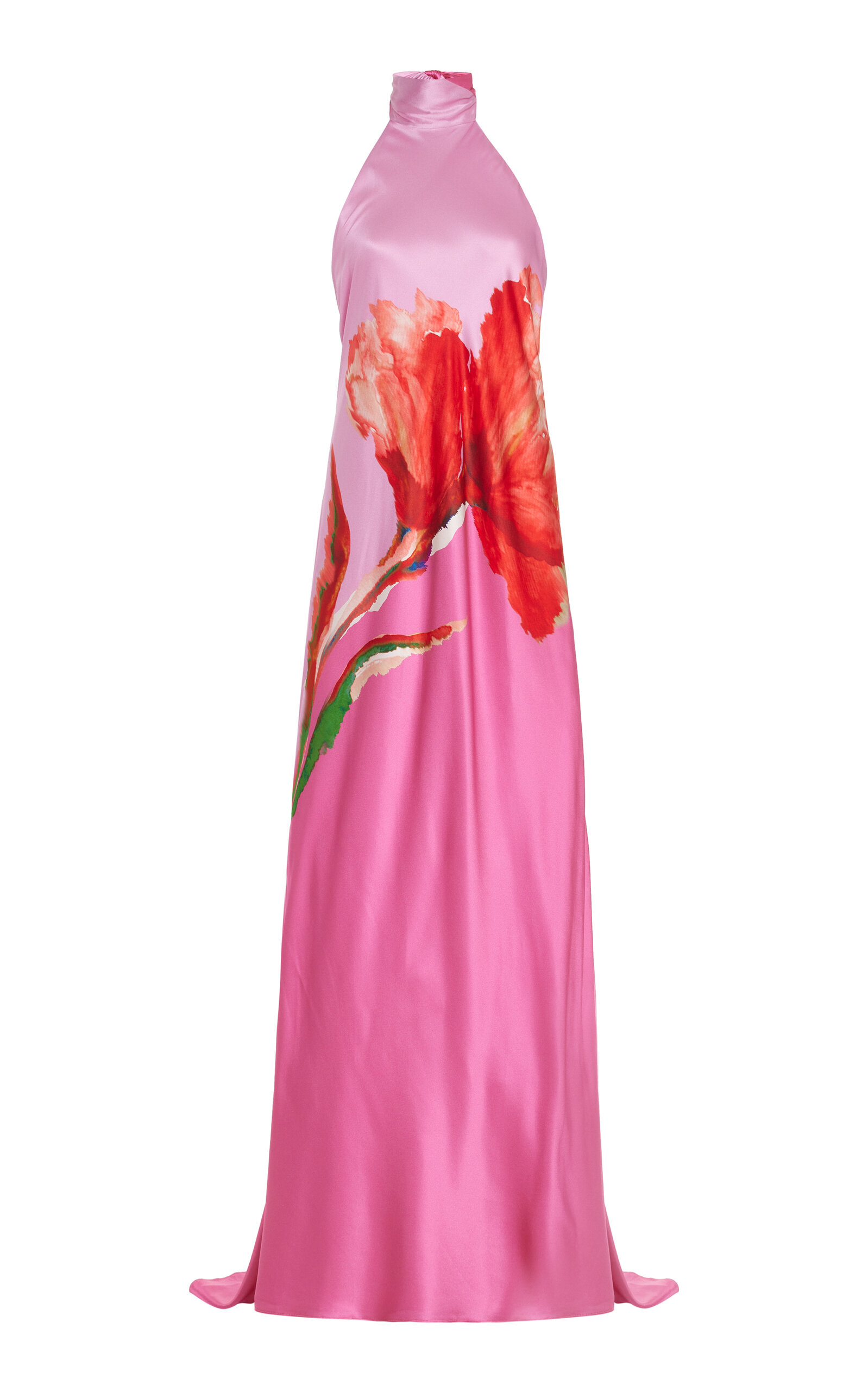 Shop Silvia Tcherassi Exclusive Sherry Floral Stretch-silk Maxi Dress In Multi