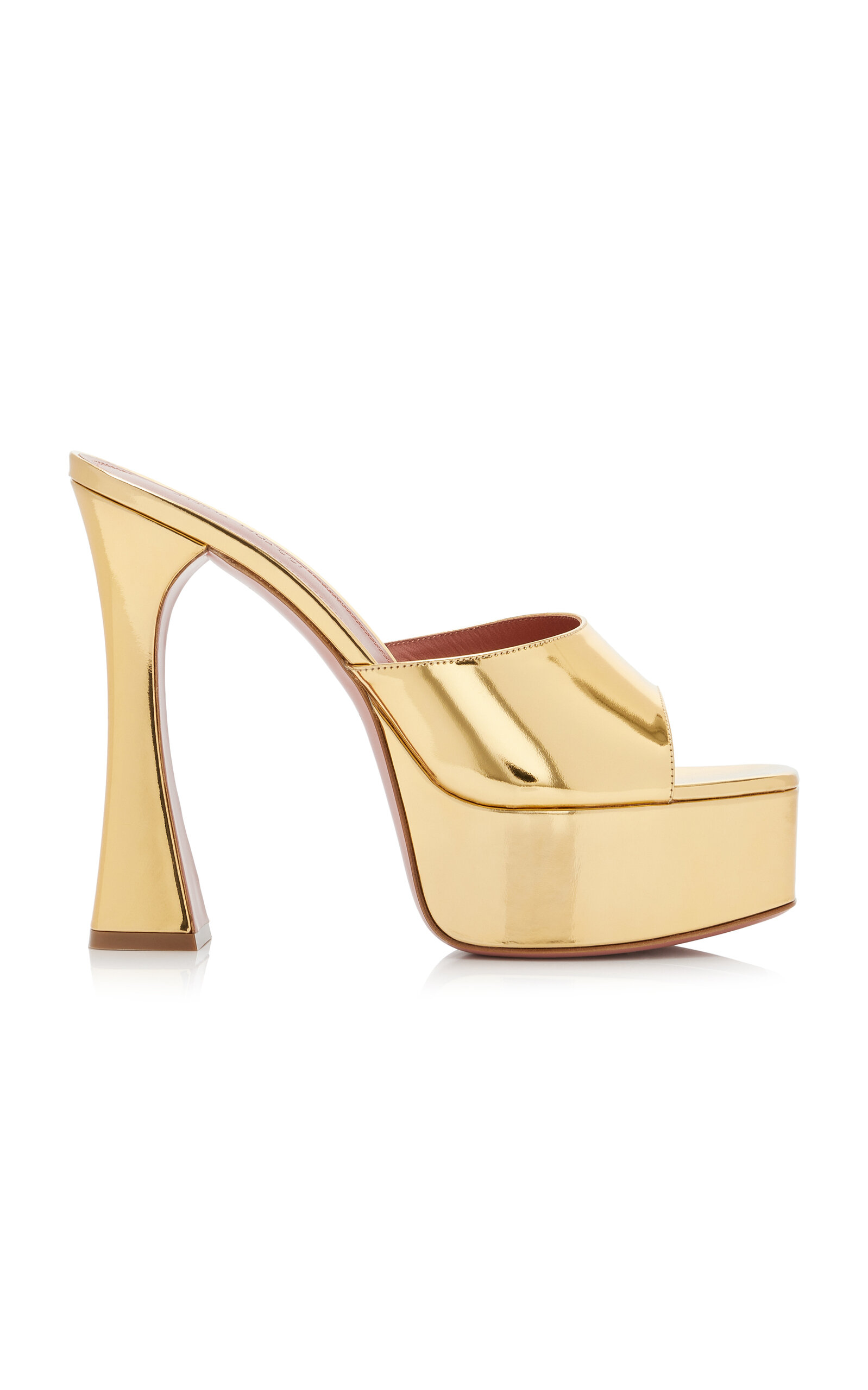 Dalida Metallic Leather Platform Mules - Moda Operandi