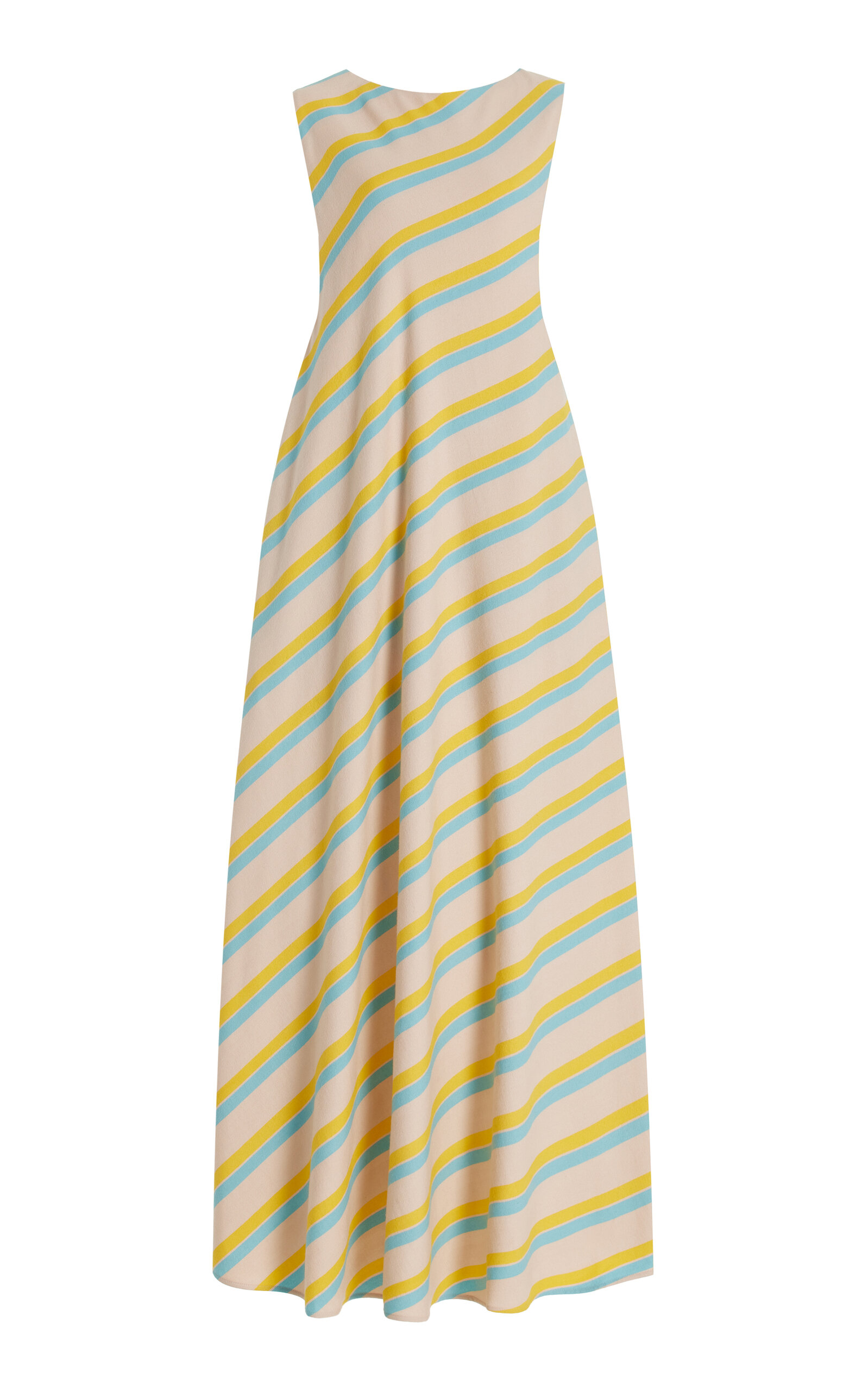 Shop Marrakshi Life Exclusive Striped Cotton Maxi Dress In Yellow