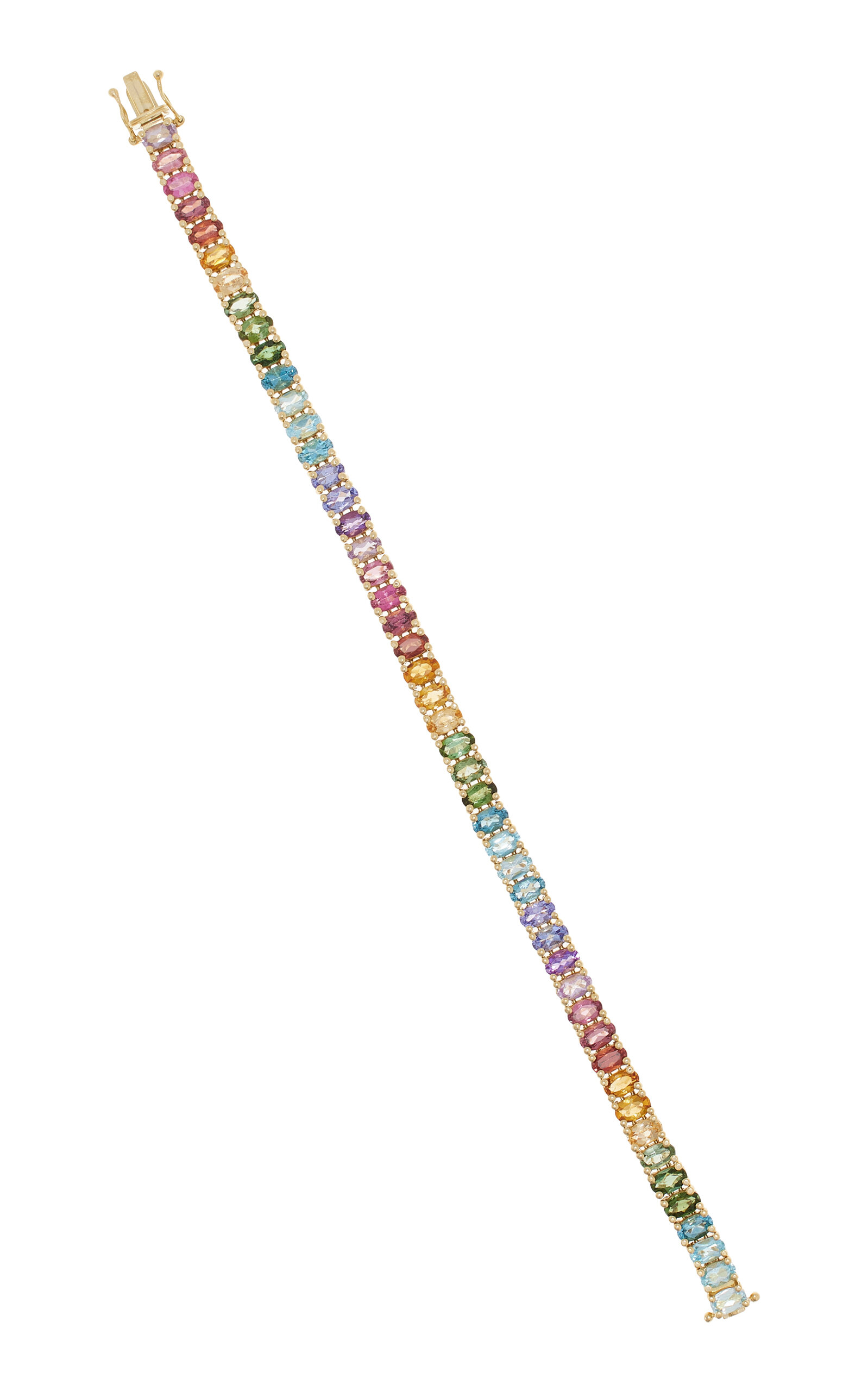Sauer Riviera 18K Yellow Gold Rainbow Bracelet - Multi - OS - Moda Operandi