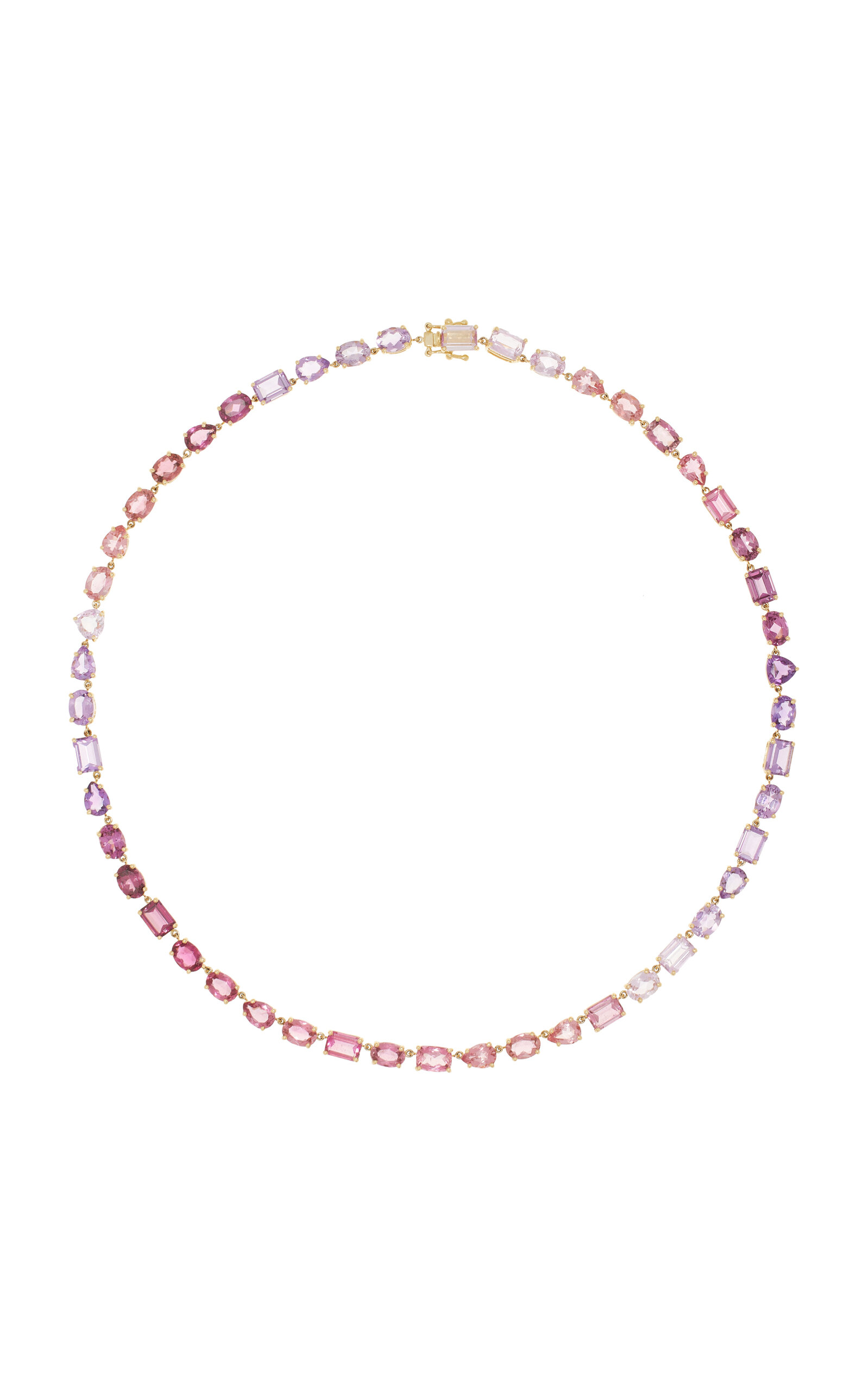 Sauer 18k Yellow Gold Love Wins Necklace In Pink