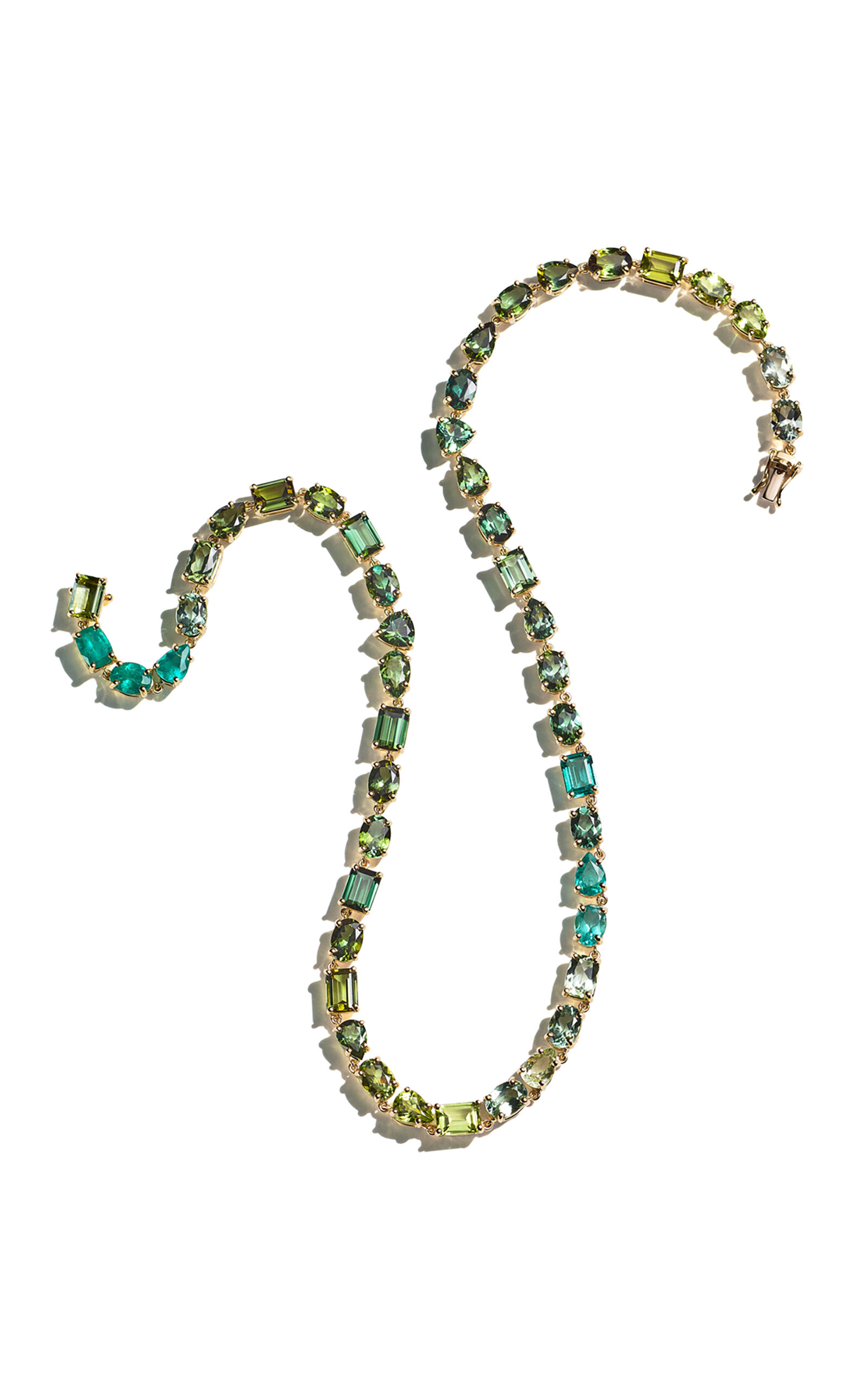 Sauer Love Wins 18K Rhodium-Plated Multi-Stone Necklace - Green - OS - Moda Operandi