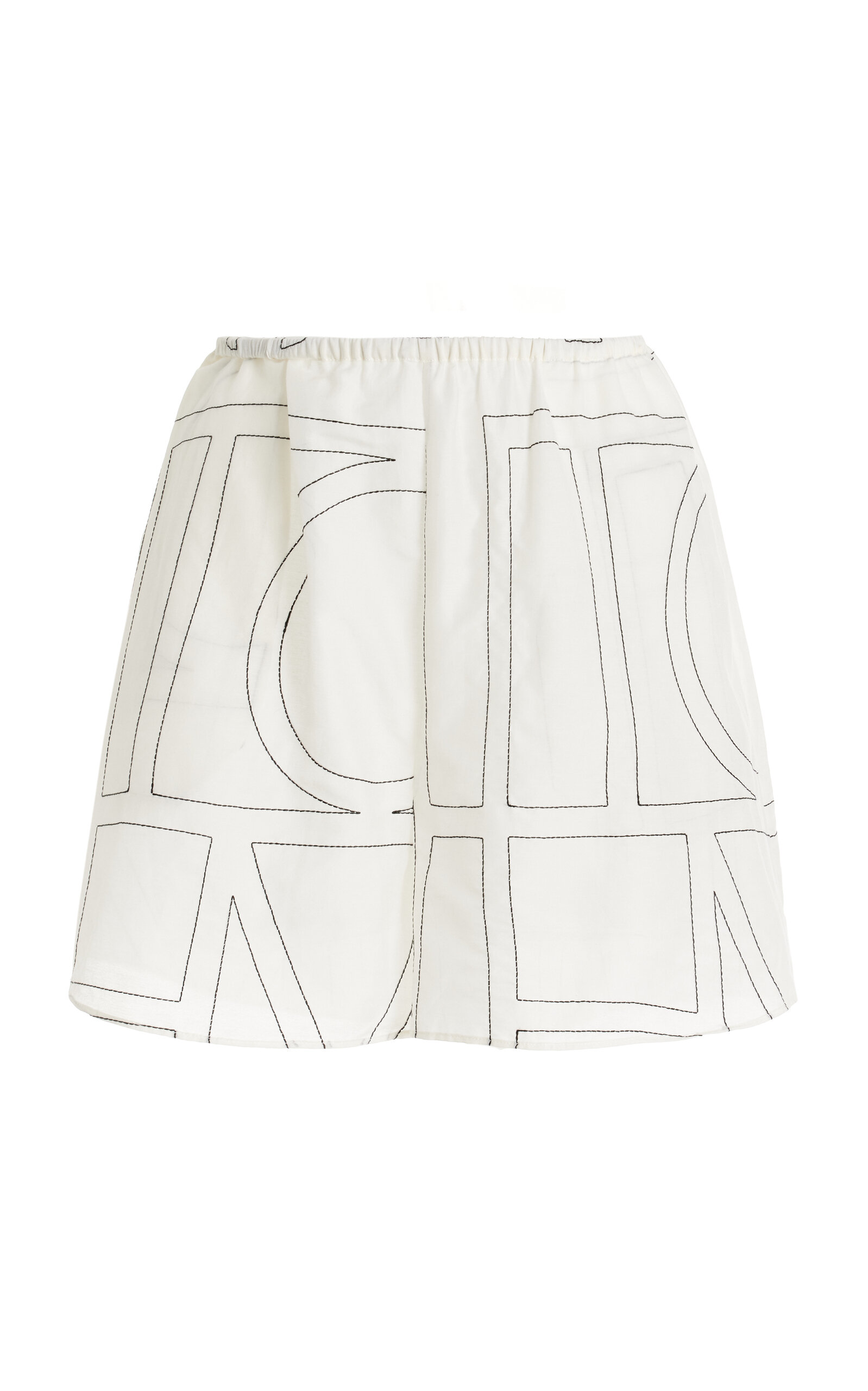 Shop Totême Monogram-printed Cotton-blend Pj Shorts In Black,white