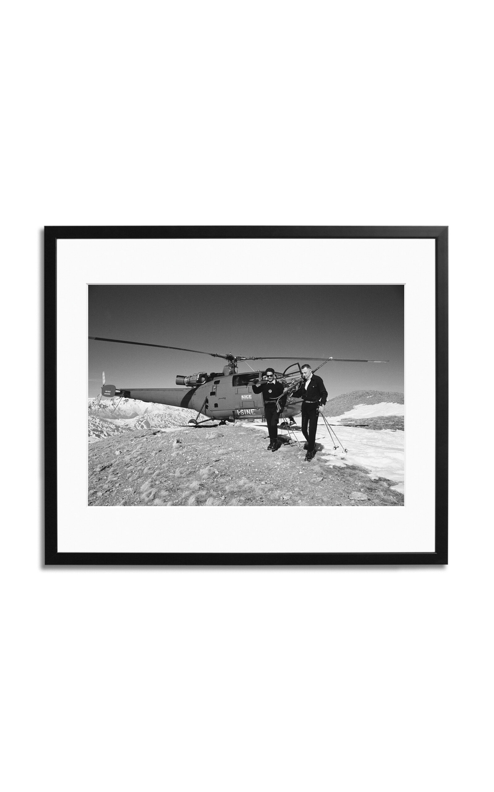 Sonic Editions Agnelli Goes Skiing Framed Photography Print In White