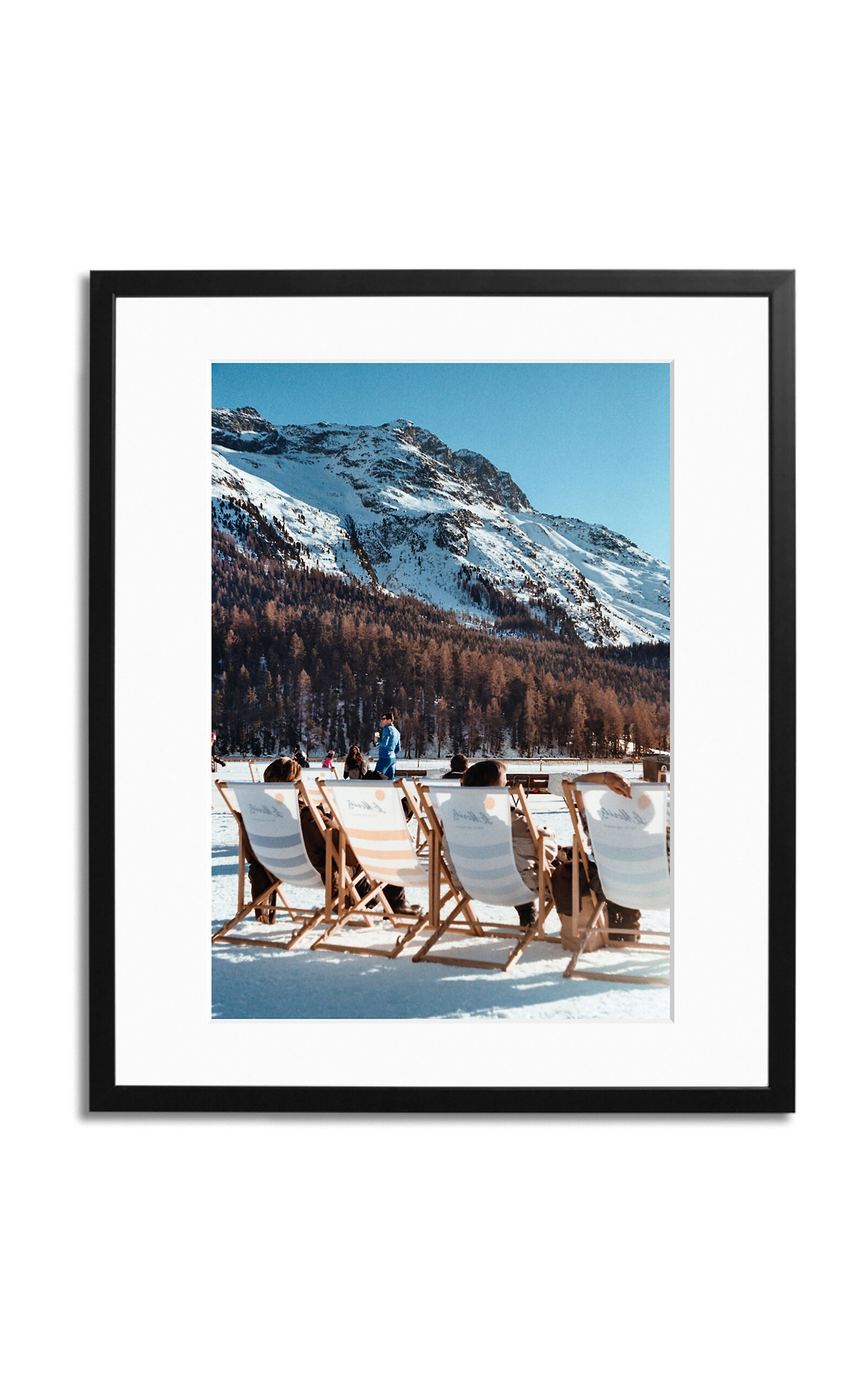 Sonic Editions Sunbathers In Sankt Moritz Framed Photography Print In Multi