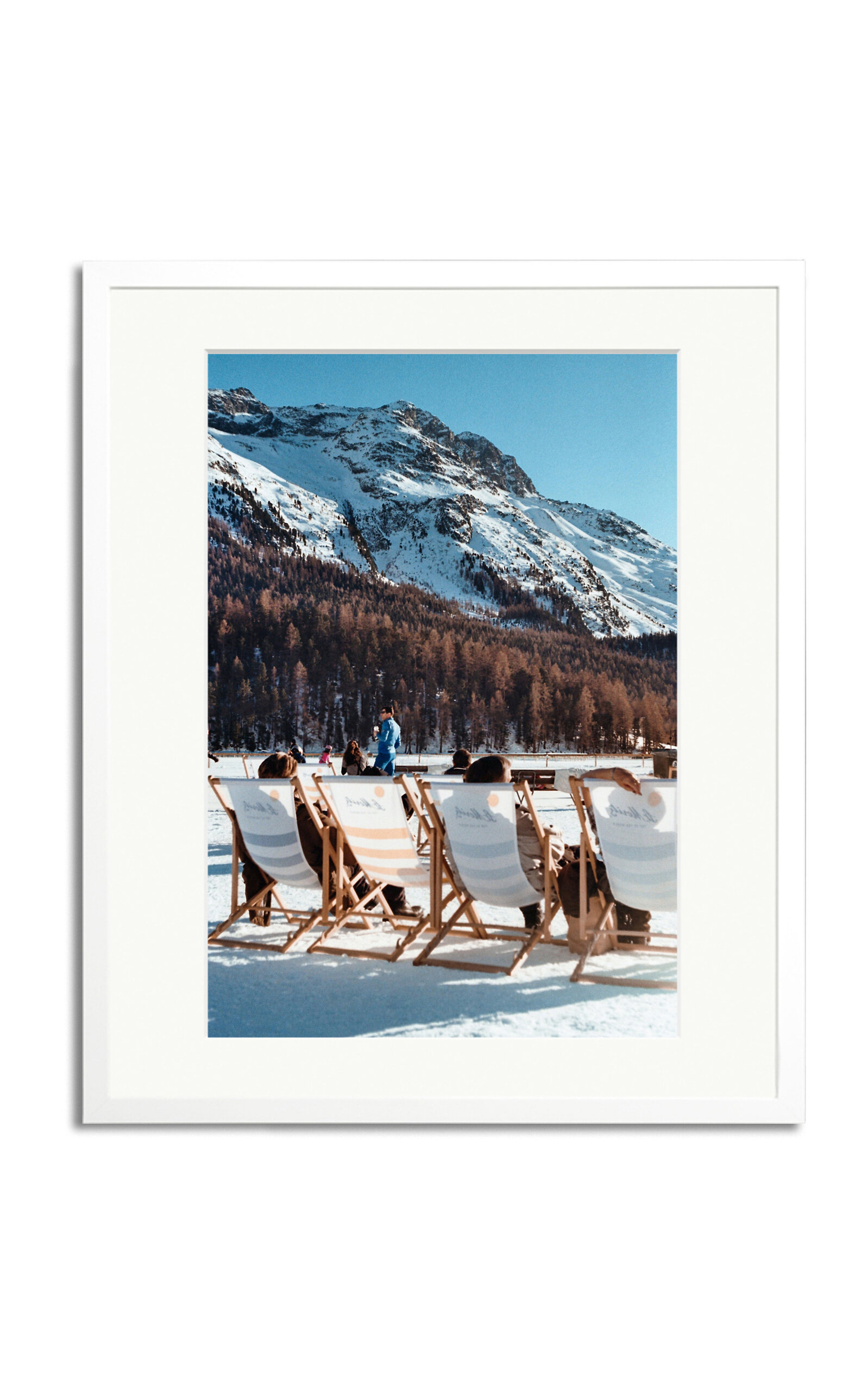 Sonic Editions Sunbathers In Sankt Moritz Framed Photography Print In Multi