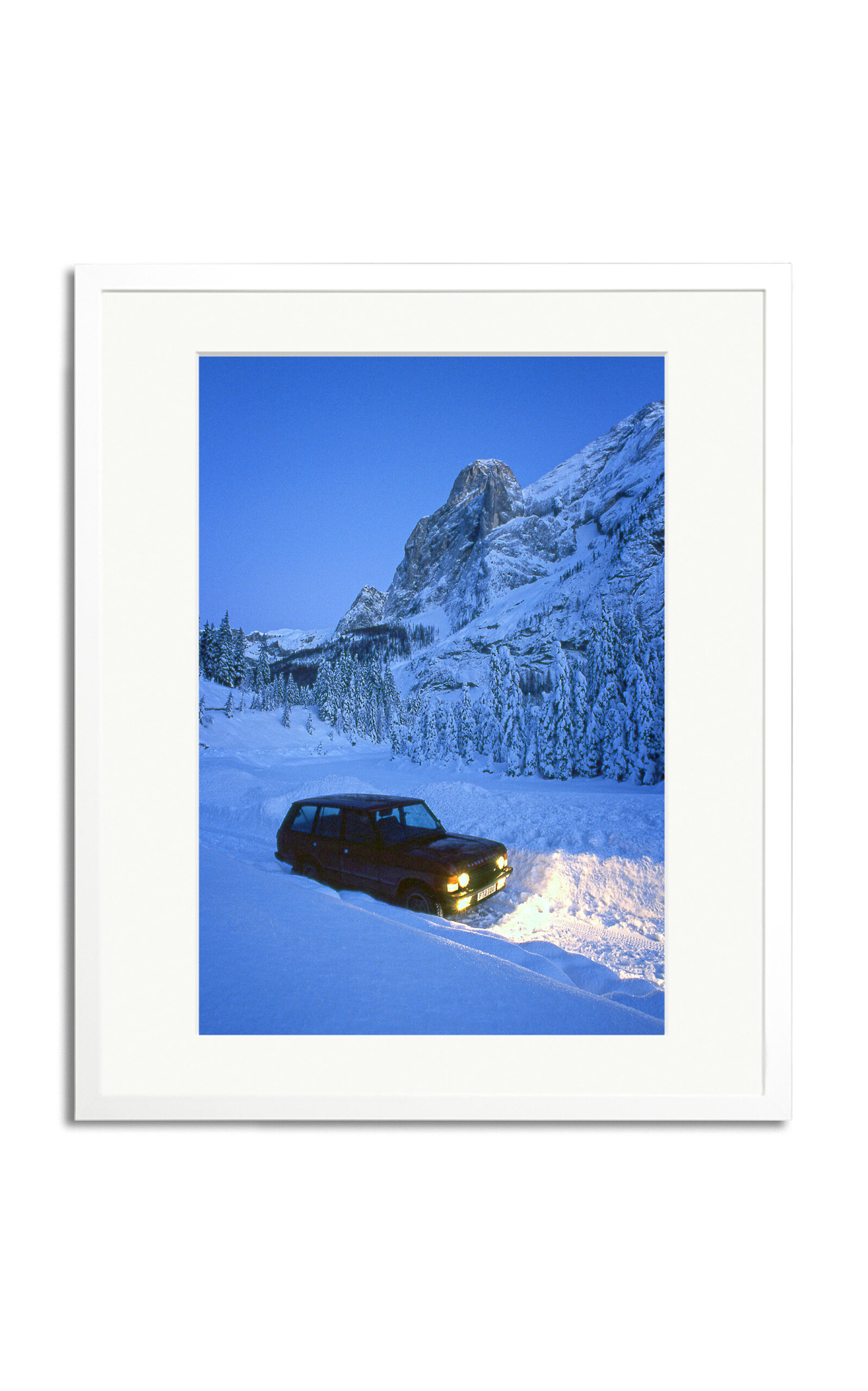 Sonic Editions Range Rover In The Dolomites Framed Photography Print In Blue