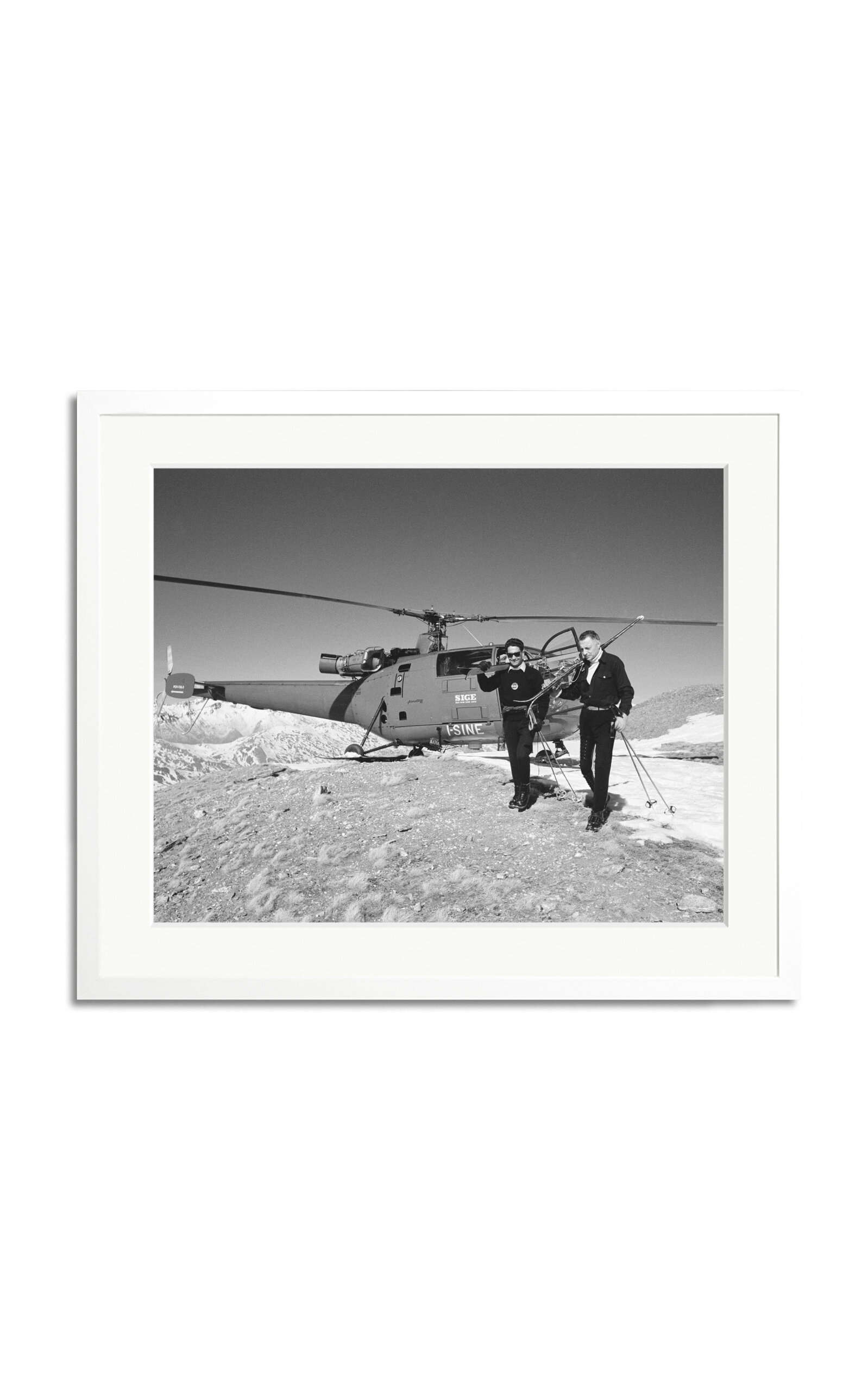 Sonic Editions Agnelli Goes Skiing Framed Photography Print In Multi