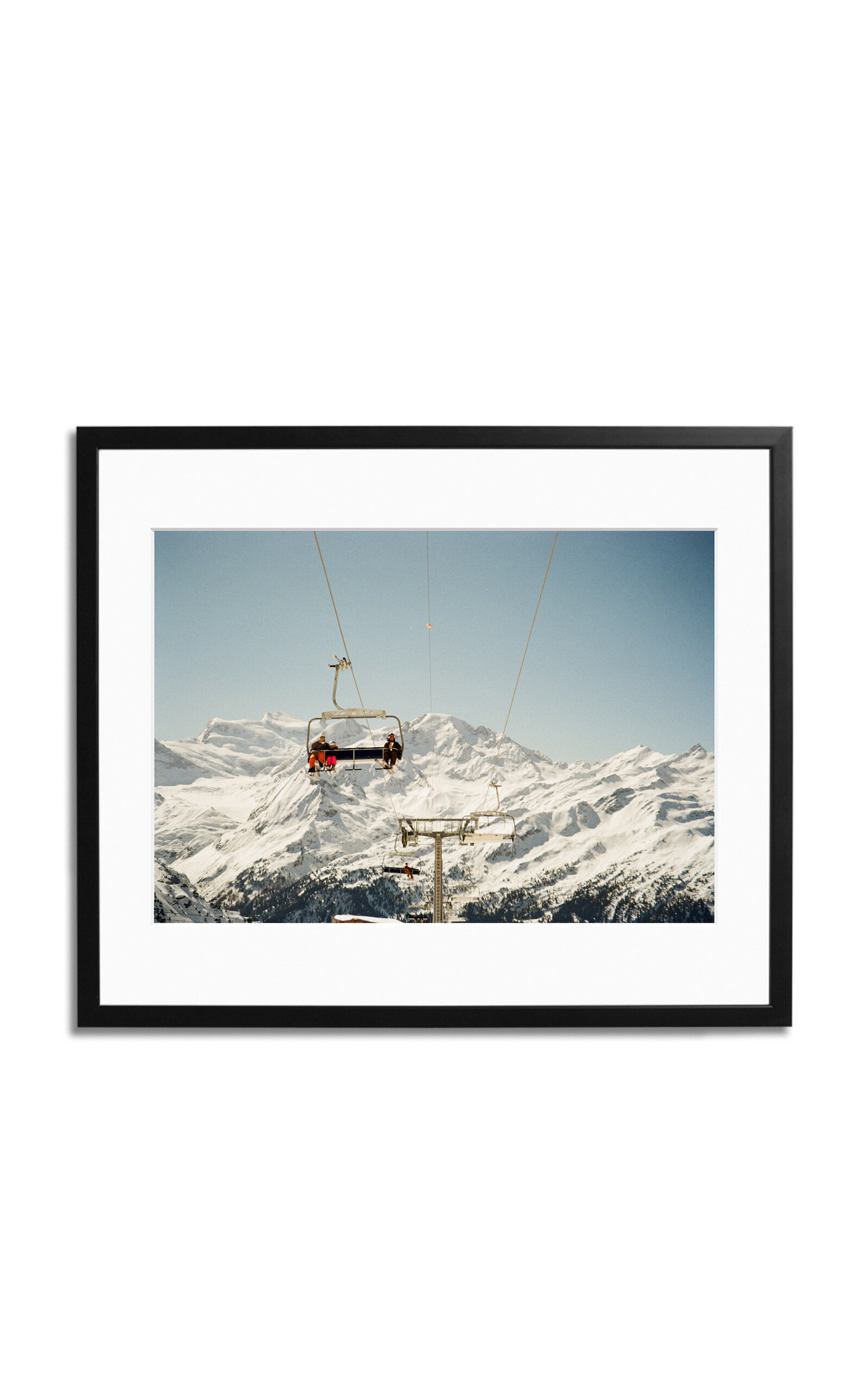 Sonic Editions Ski Sessions Over Verbier Framed Photography Print In Multi