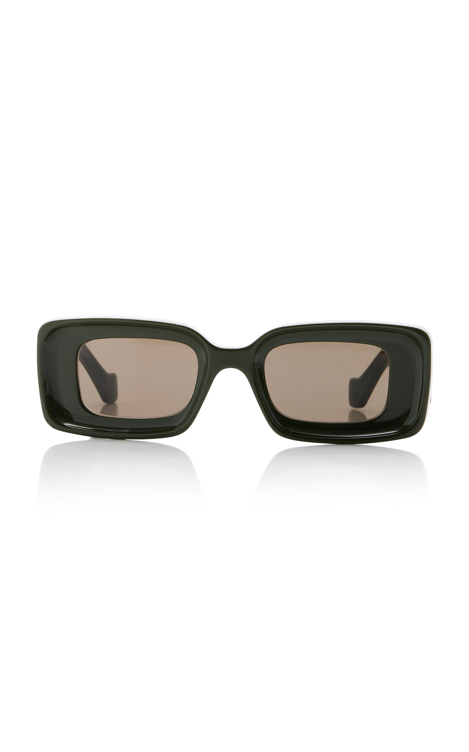 Loewe Anagram Square-frame Acetate Sunglasses In Green