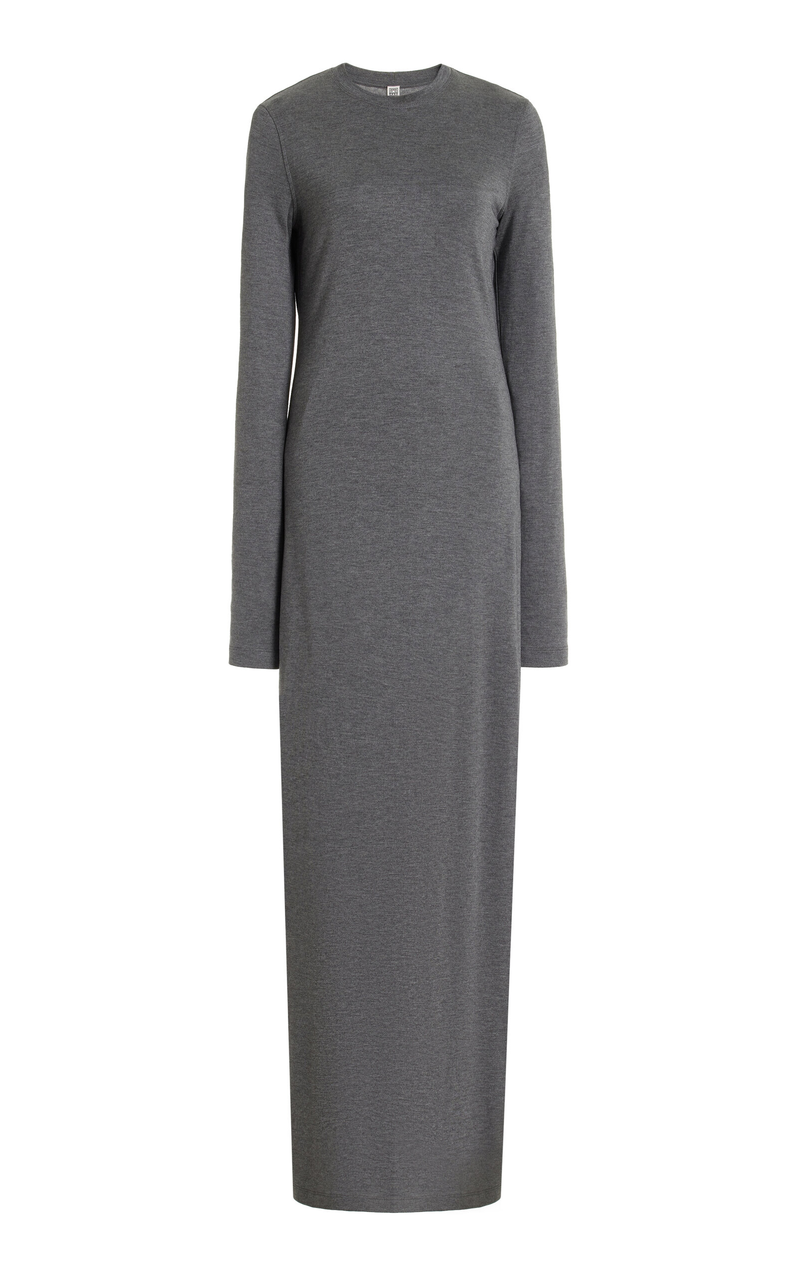 Shop Totême Lyocell Jersey Maxi Dress In Grey