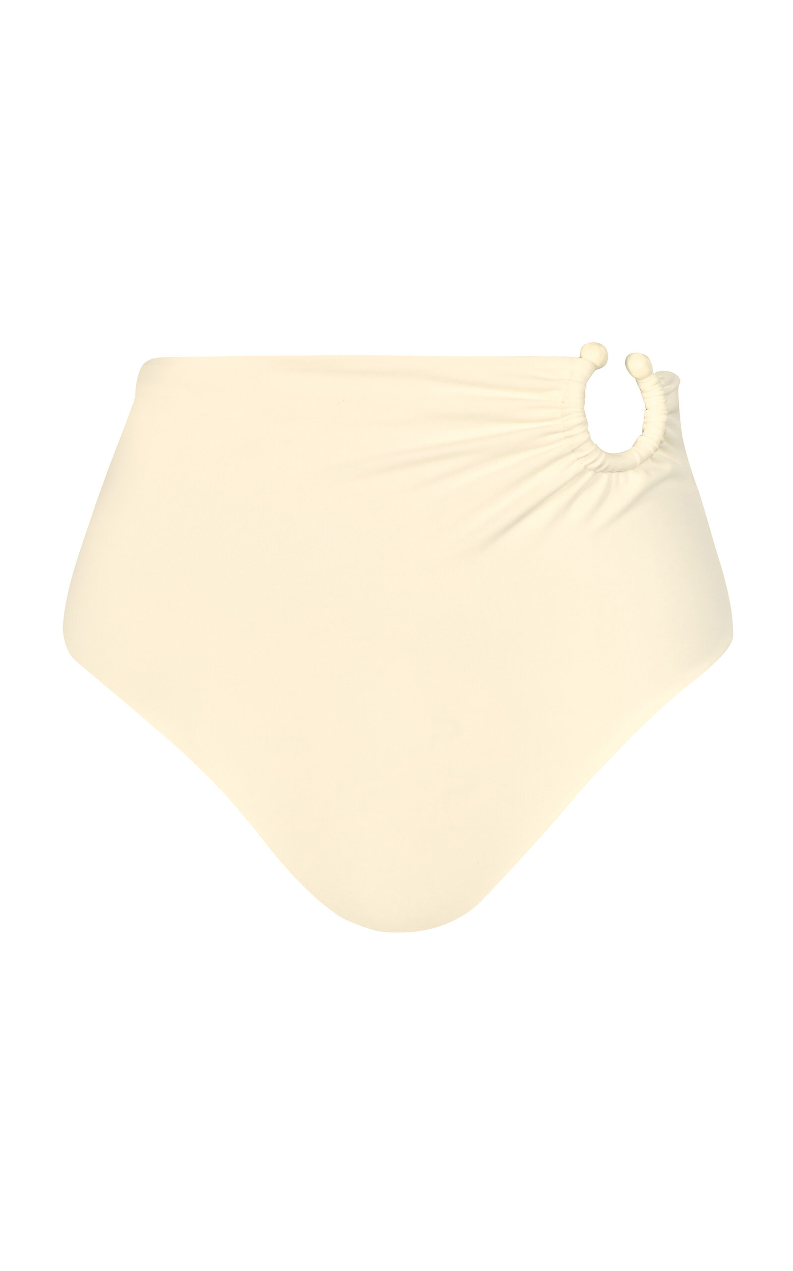 Johanna Ortiz - Taita Ring-Detailed High-Waisted Bikini Bottom - Off-White - S - Only At Moda Operandi