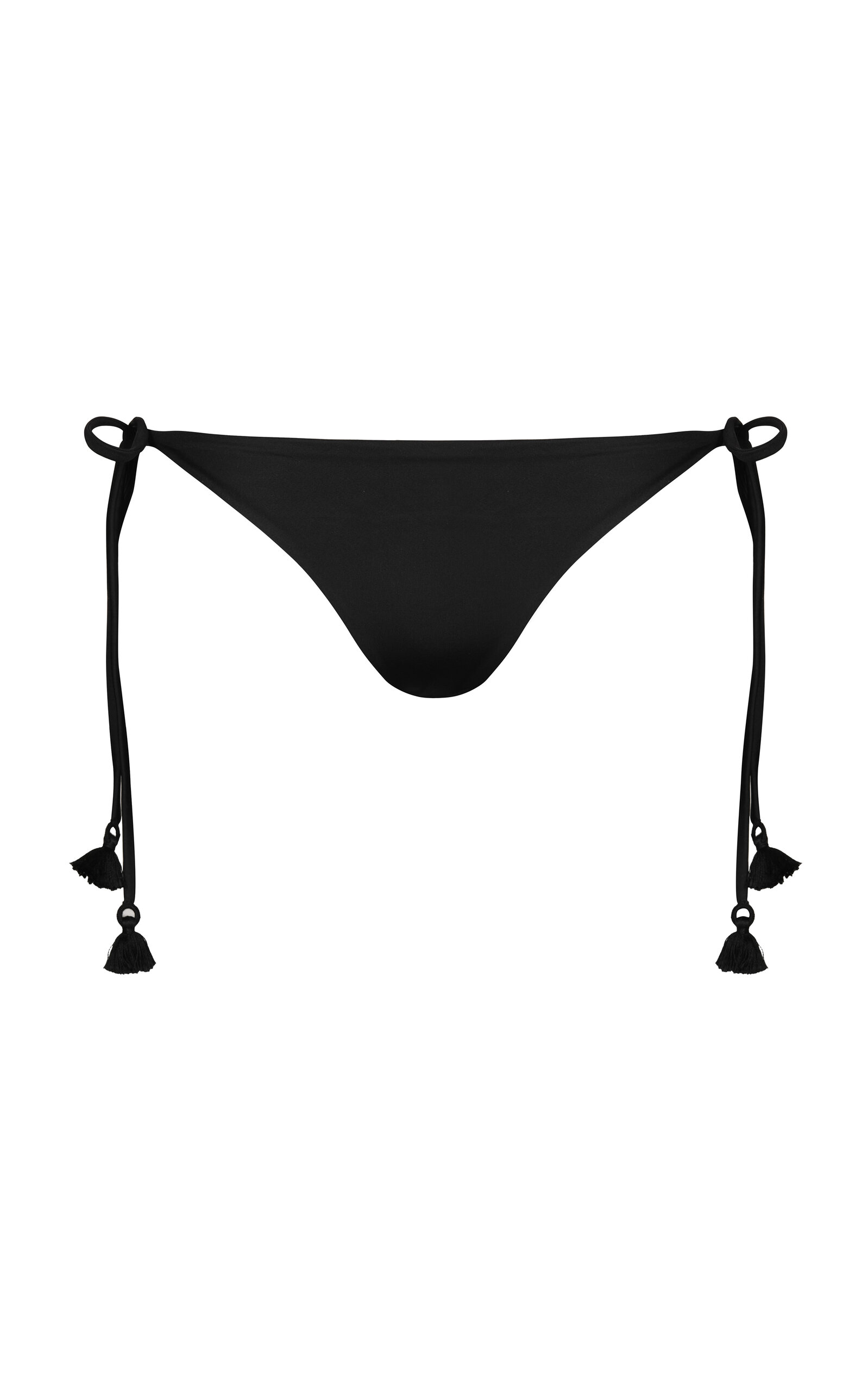 Shop Johanna Ortiz Sheshea Side-tie Triangle Bikini Bottom In Black