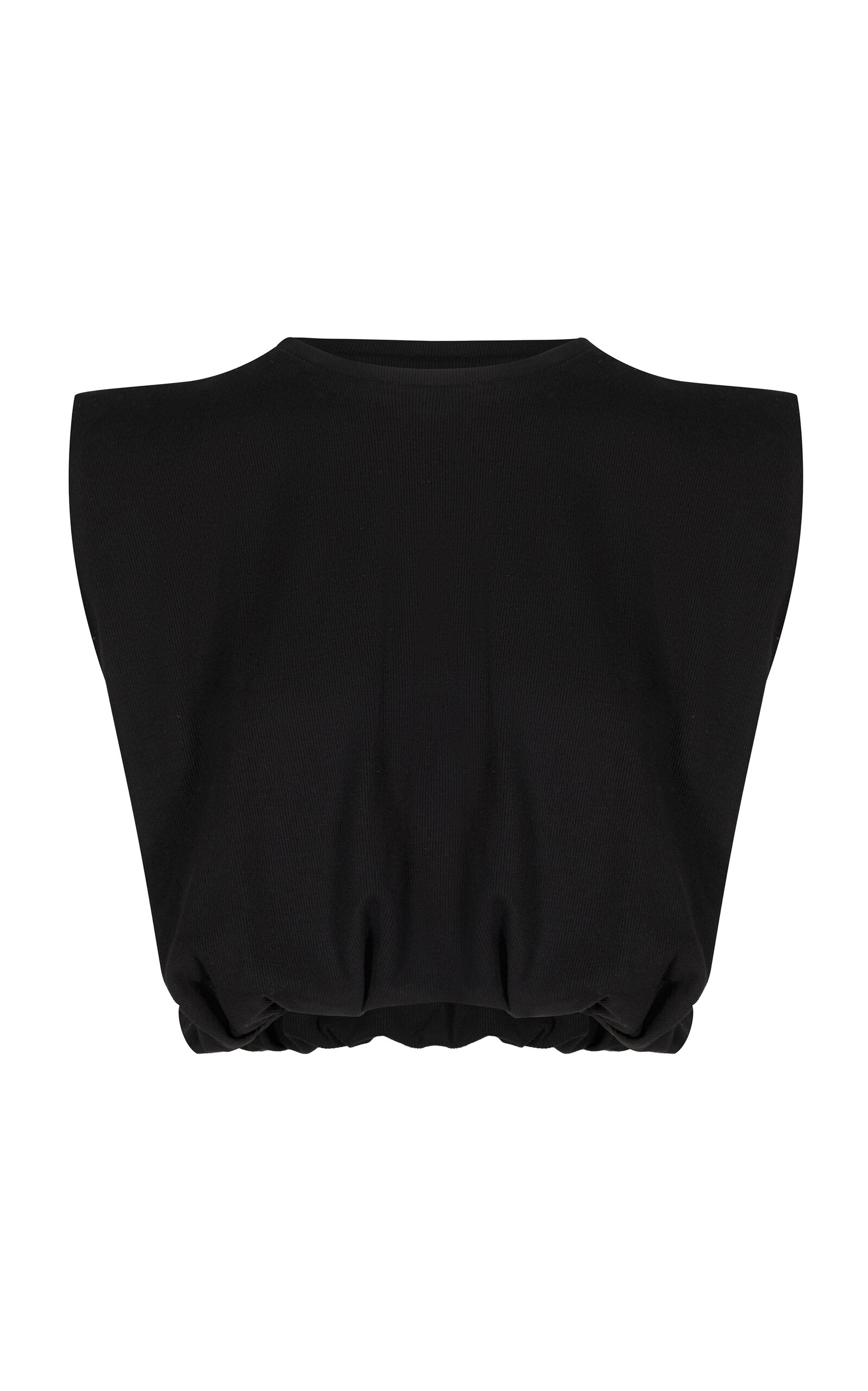 Johanna Ortiz Muraya Sleeveless Cotton Tee In Black