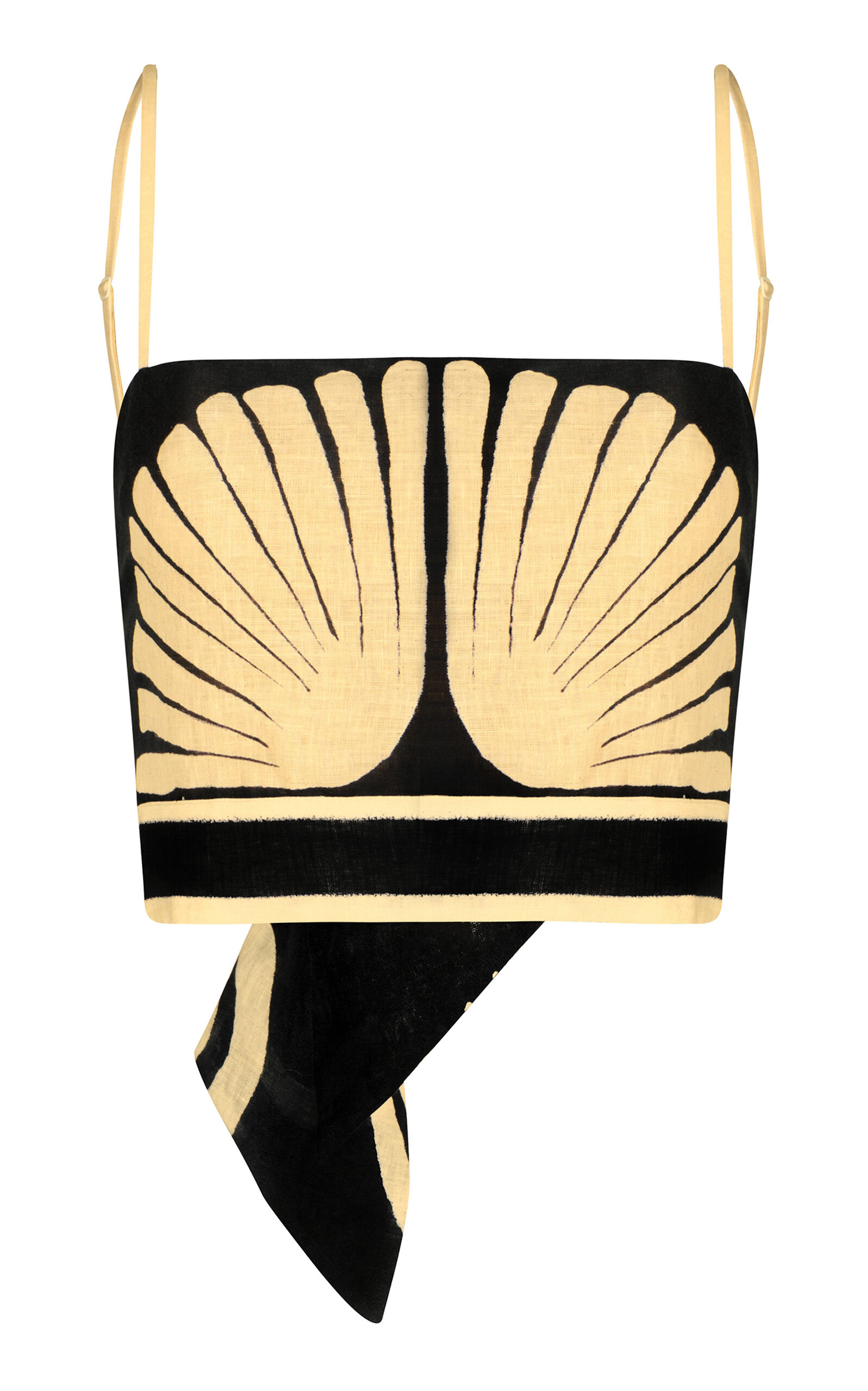 Johanna Ortiz - Tree Soul Linen Crop Top - Print - US 00 - Only At Moda Operandi