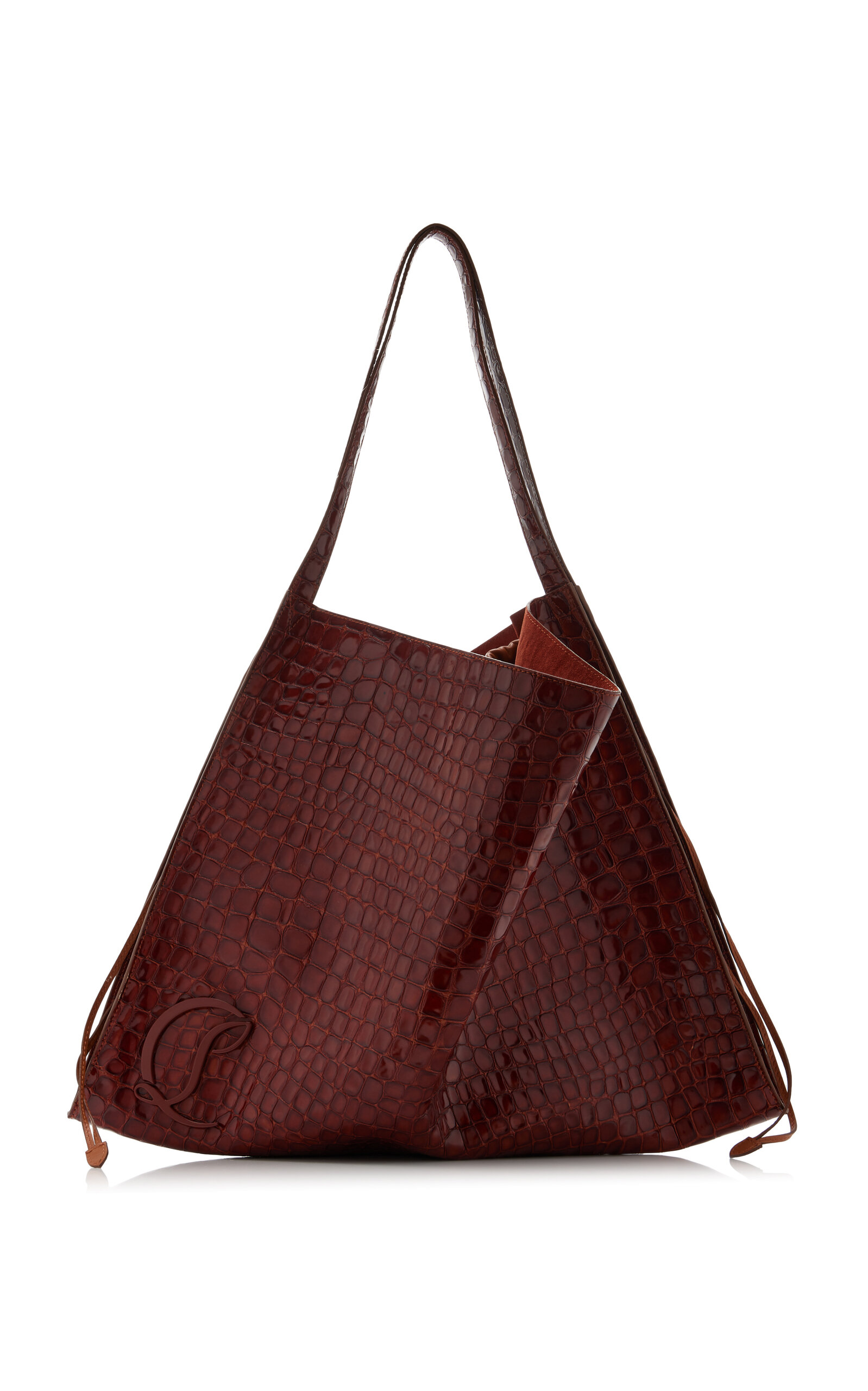 Le 54 Croc-Embossed Leather Tote Bag