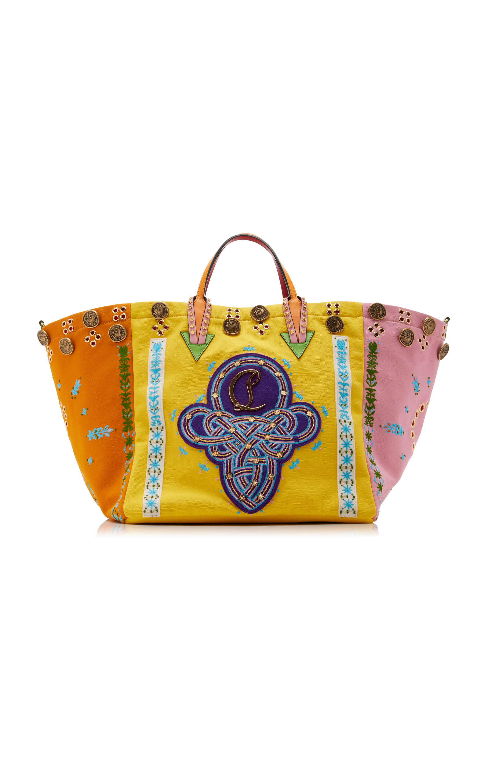 Christian Louboutin Breizcaba Embroidered Canvas Tote Bag