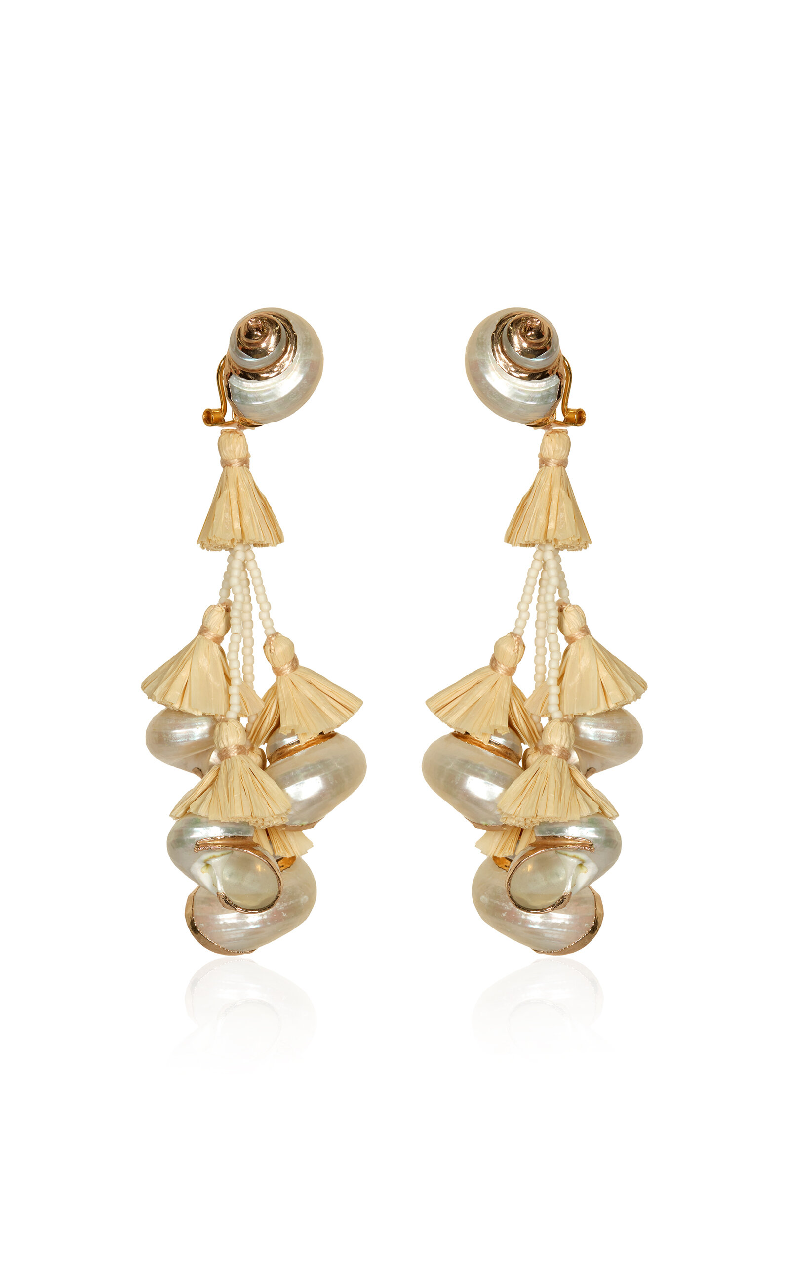 Johanna Ortiz - Espiral Sagrado Natural Shell Earrings - White - OS - Moda Operandi - Gifts For Her