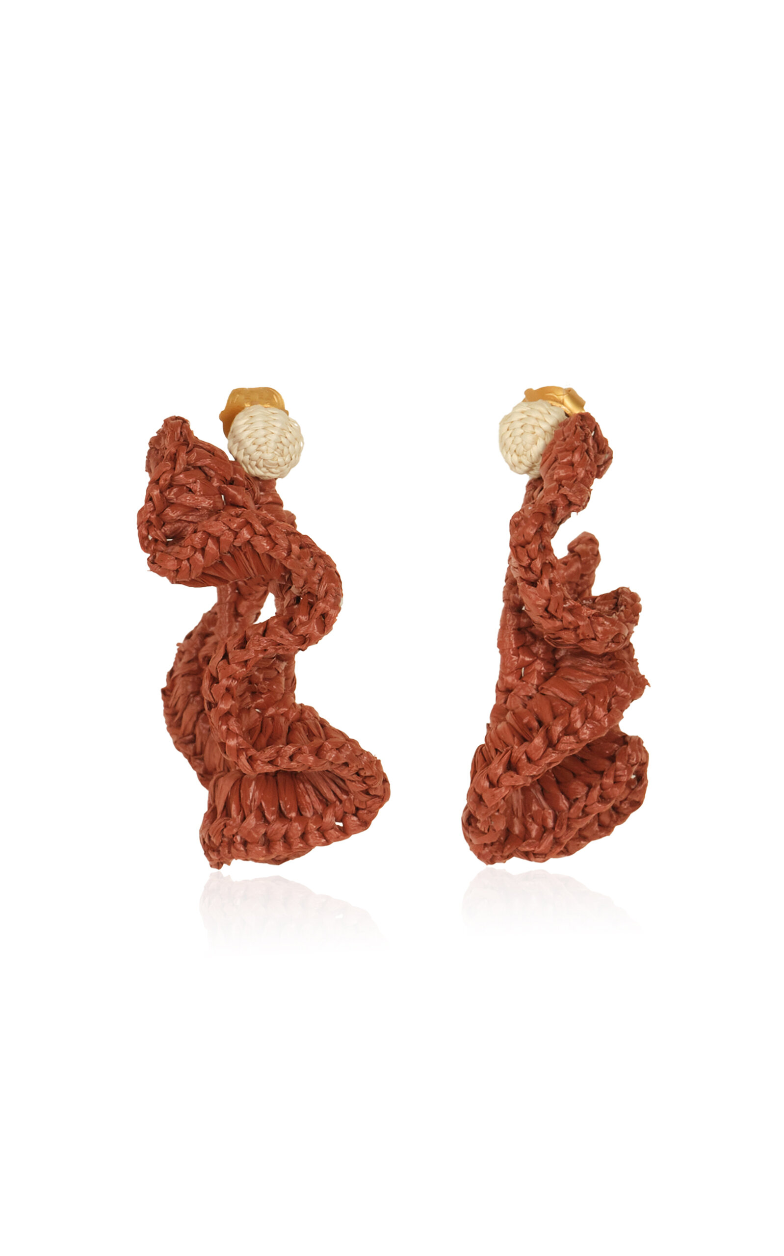 Johanna Ortiz - Dance Elements Crocheted Palm Earrings - Red - OS - Moda Operandi - Gifts For Her
