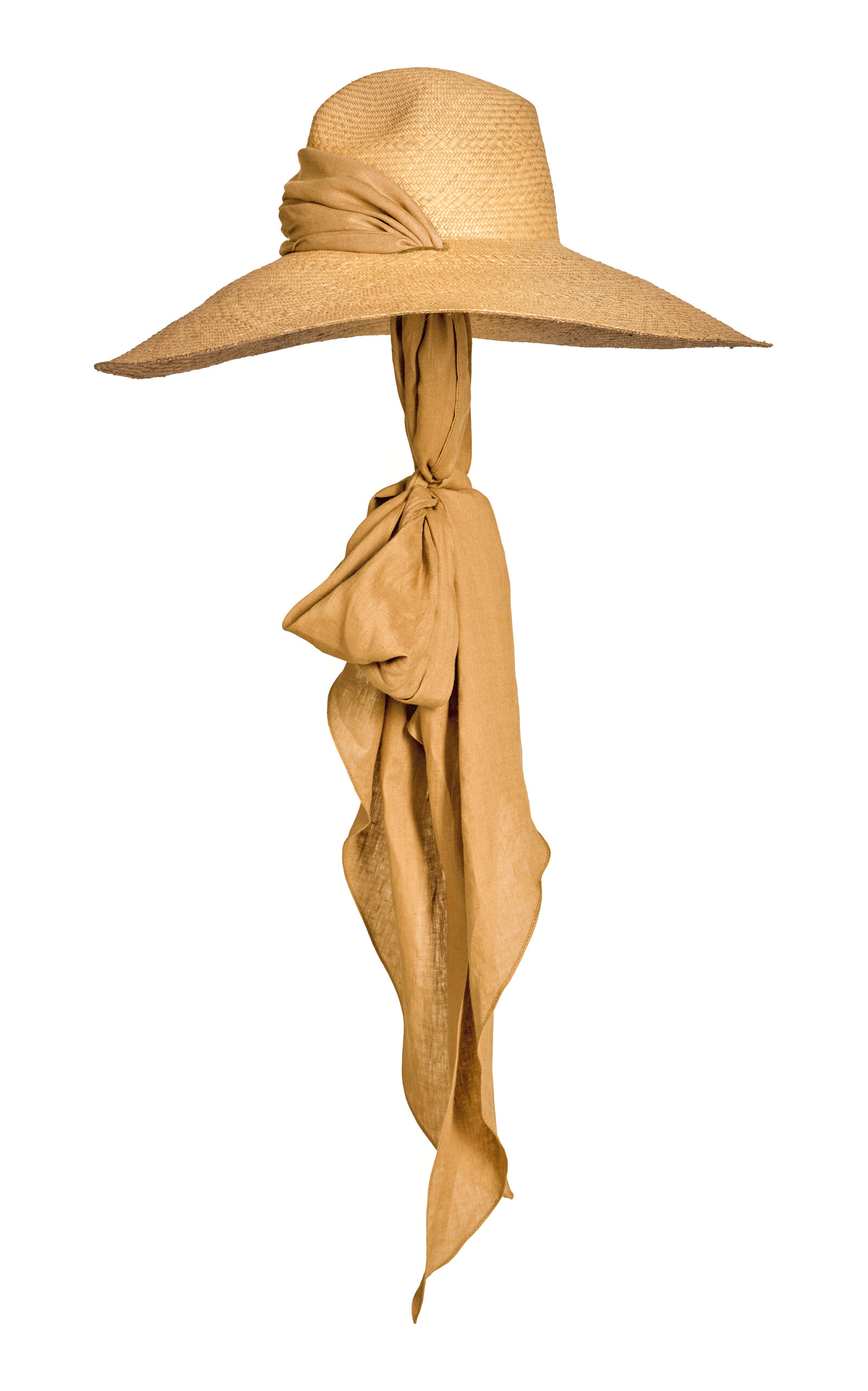 Johanna Ortiz Shipibo Secrets Palm And Linen Hat In Neutral