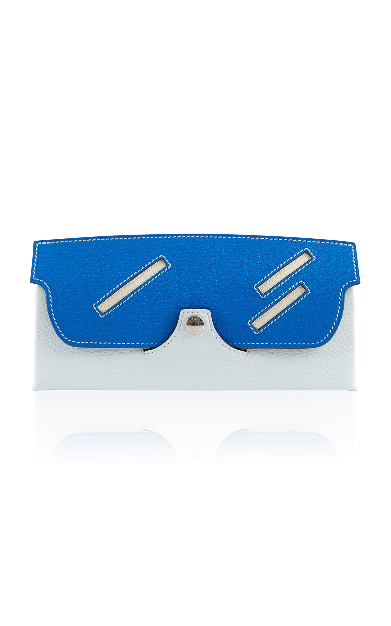 Hermès - Pristine In The Loop Wink Glasses Case in Chevre Mysore Leather - Blue - OS - Only At Moda Operandi